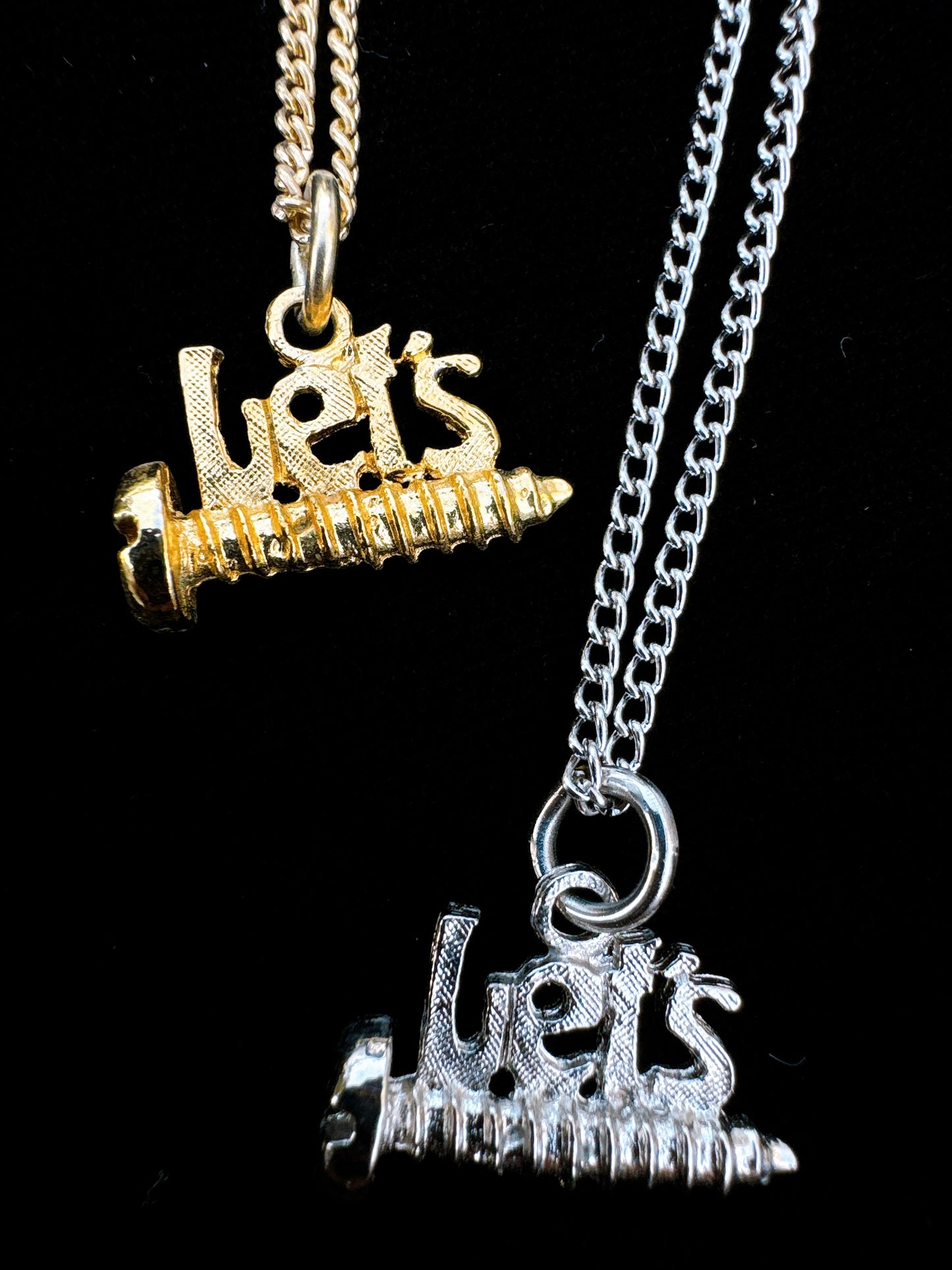 1970s Deadstock “Let’s Screw” Raunchy Novelty Necklace