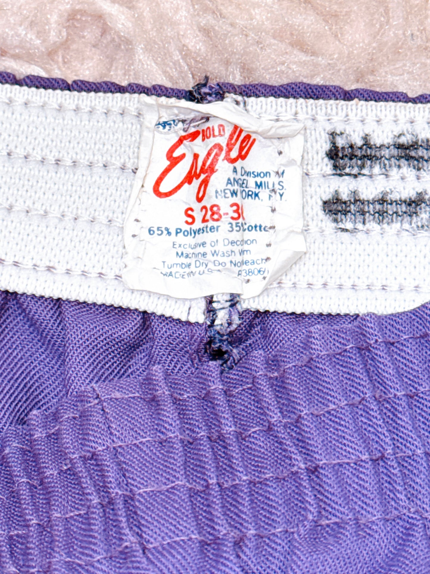 1980s Purple & White Gym Shorts