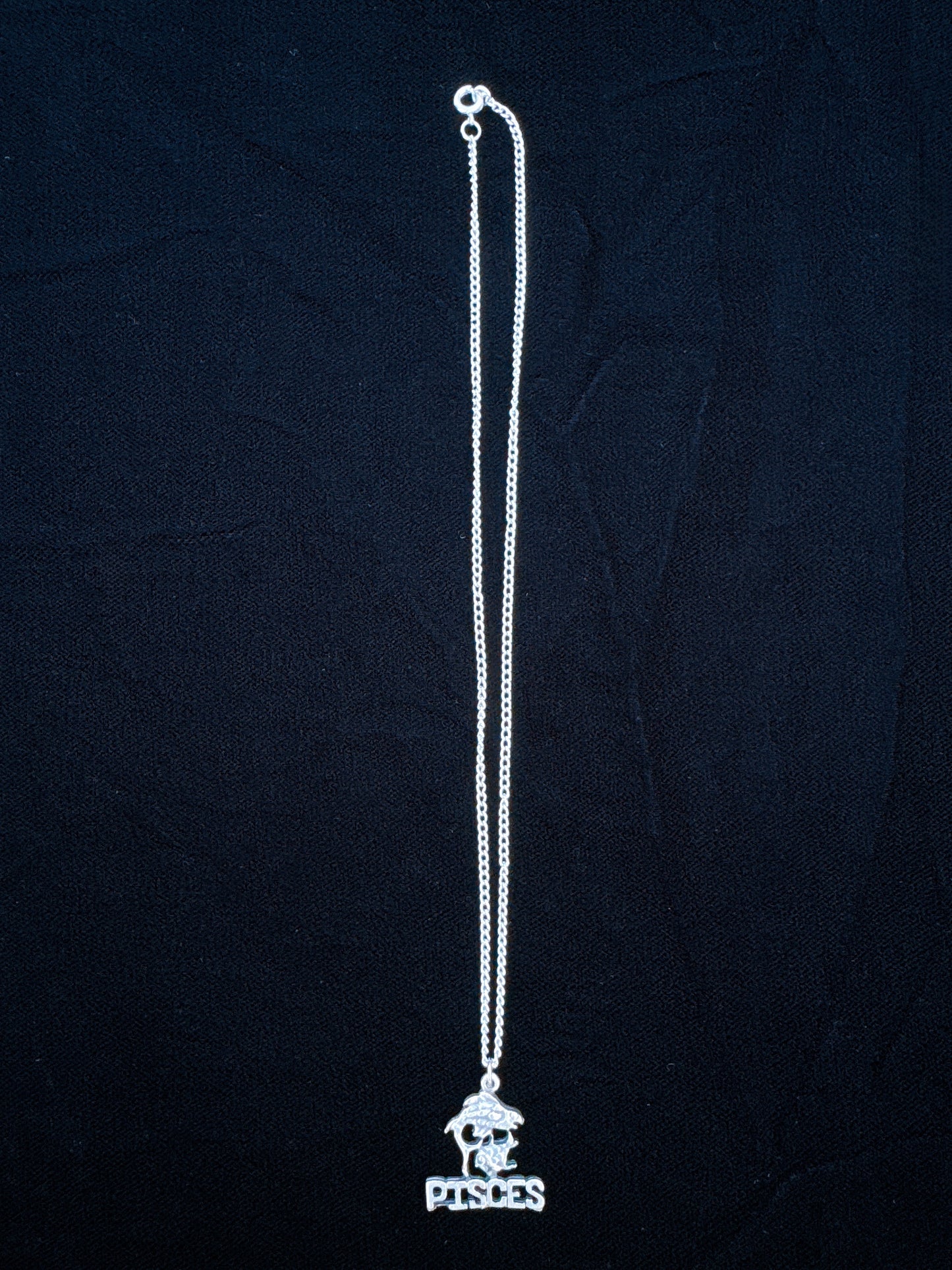 1970s Deadstock Pisces Astrology Zodiac Necklace