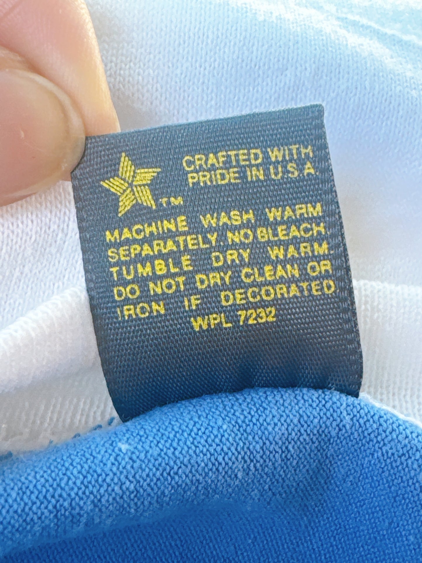 1970s “California” Sunset Novelty Raglan White & Blue T-Shirt