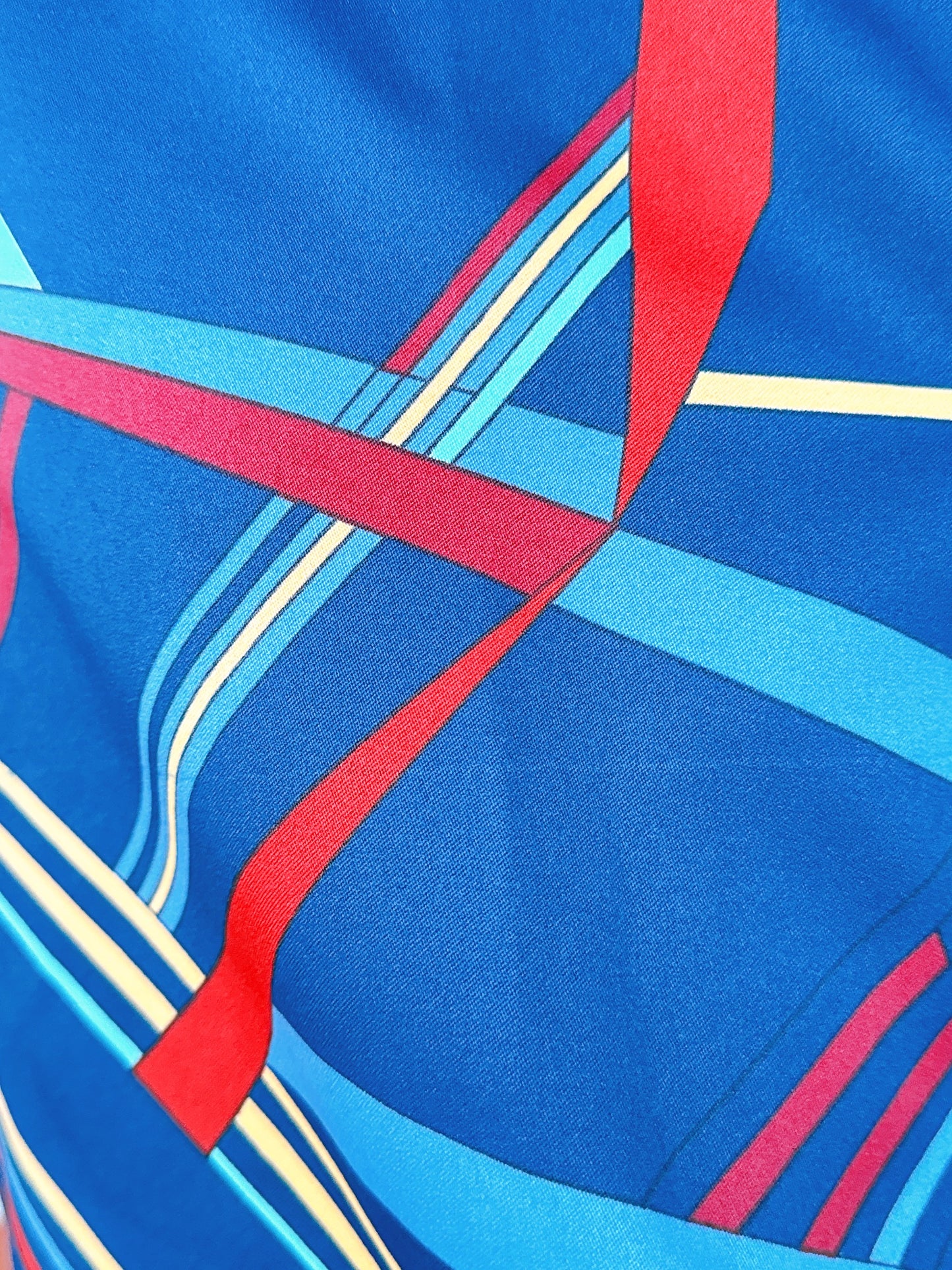 1970s Multicolored Geometric Print Disco Shirt