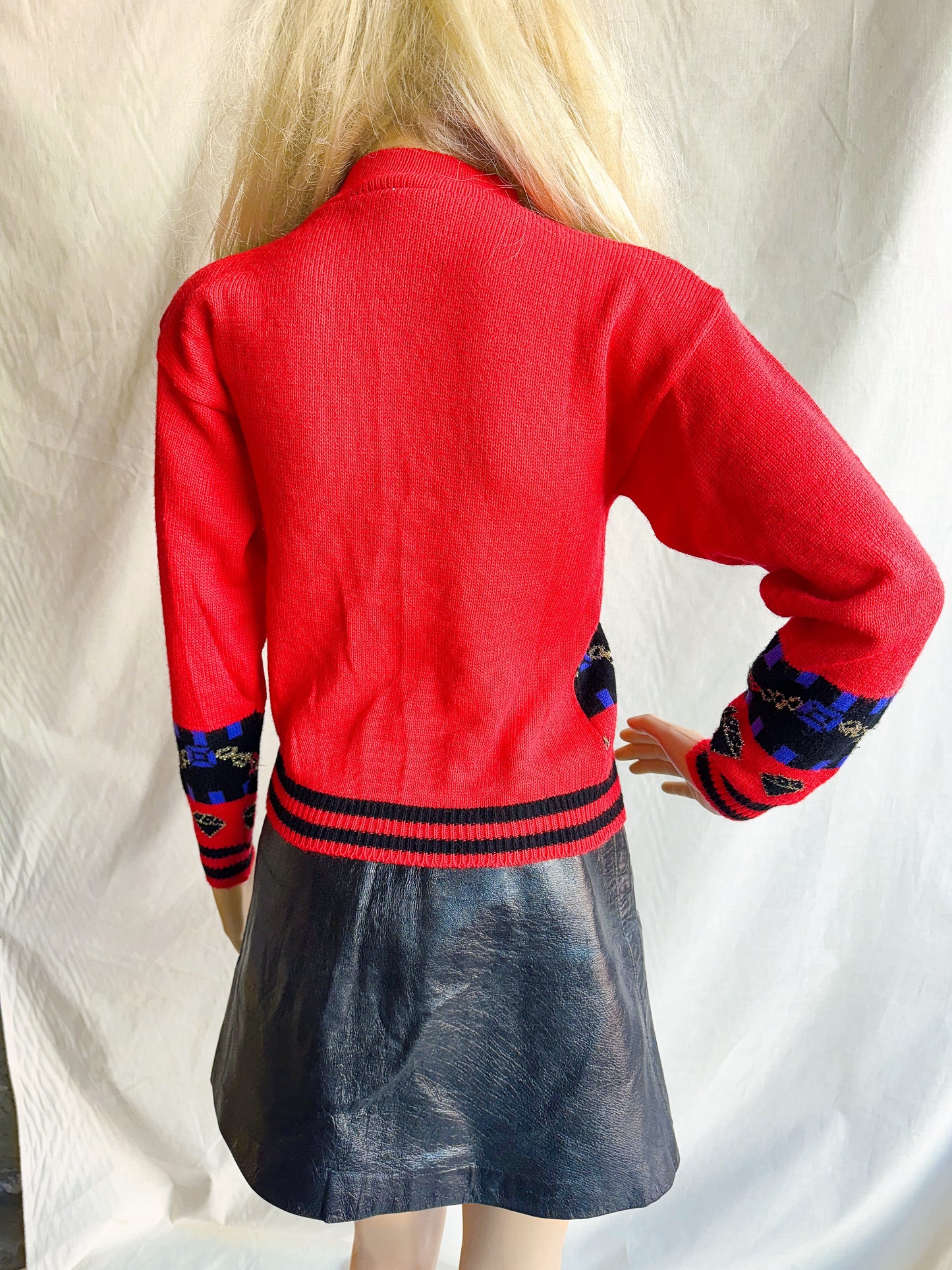 1980s “Diamonds Are a Girl’s Best Friend” Novelty Red Sweater