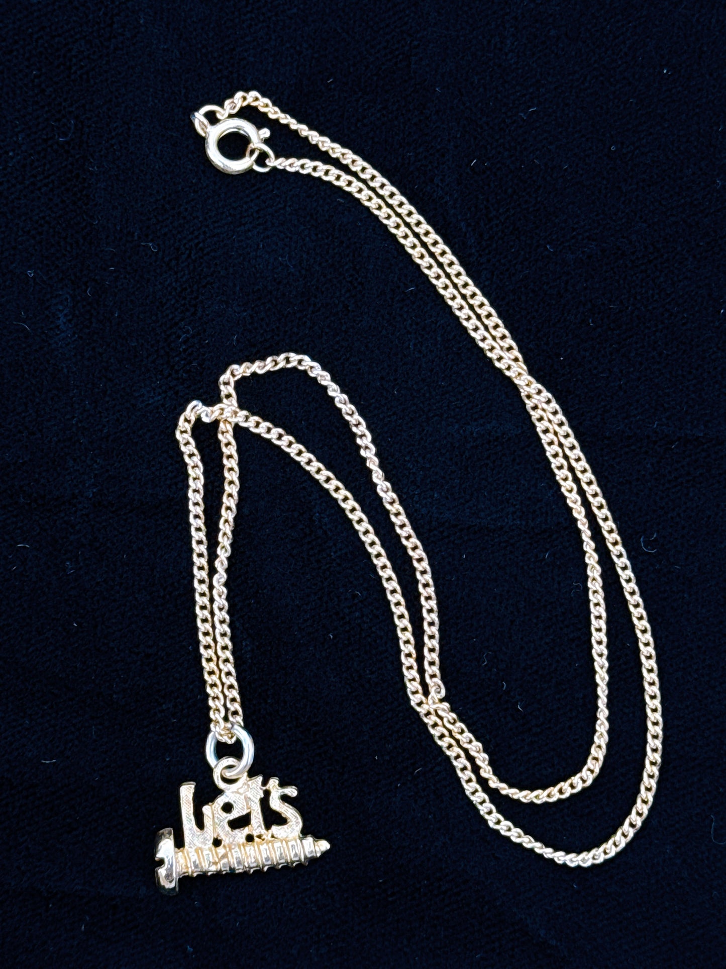 1970s Deadstock “Let’s Screw” Raunchy Novelty Necklace