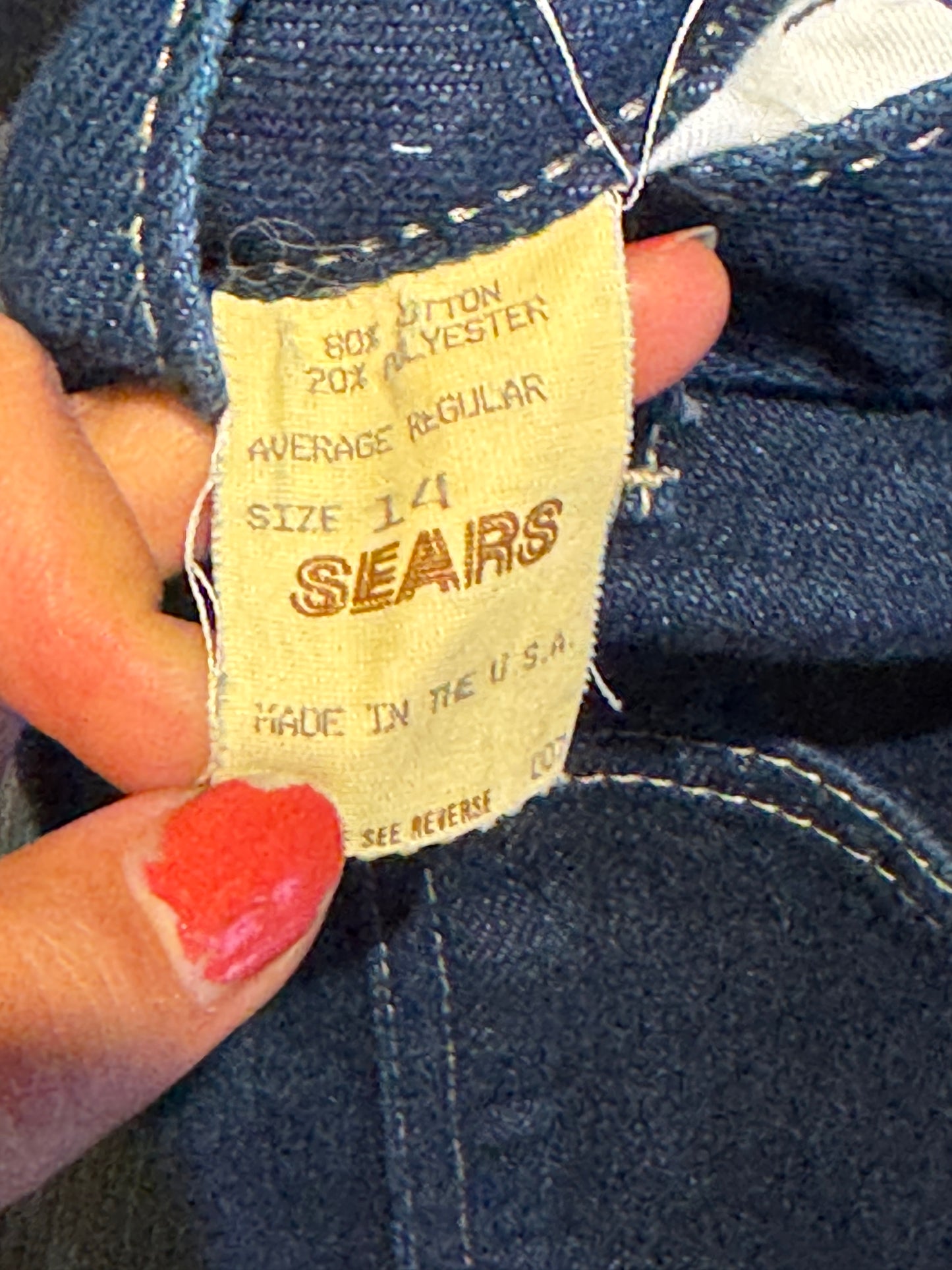 1980s/1990s Dark Denim Jeans by Sears