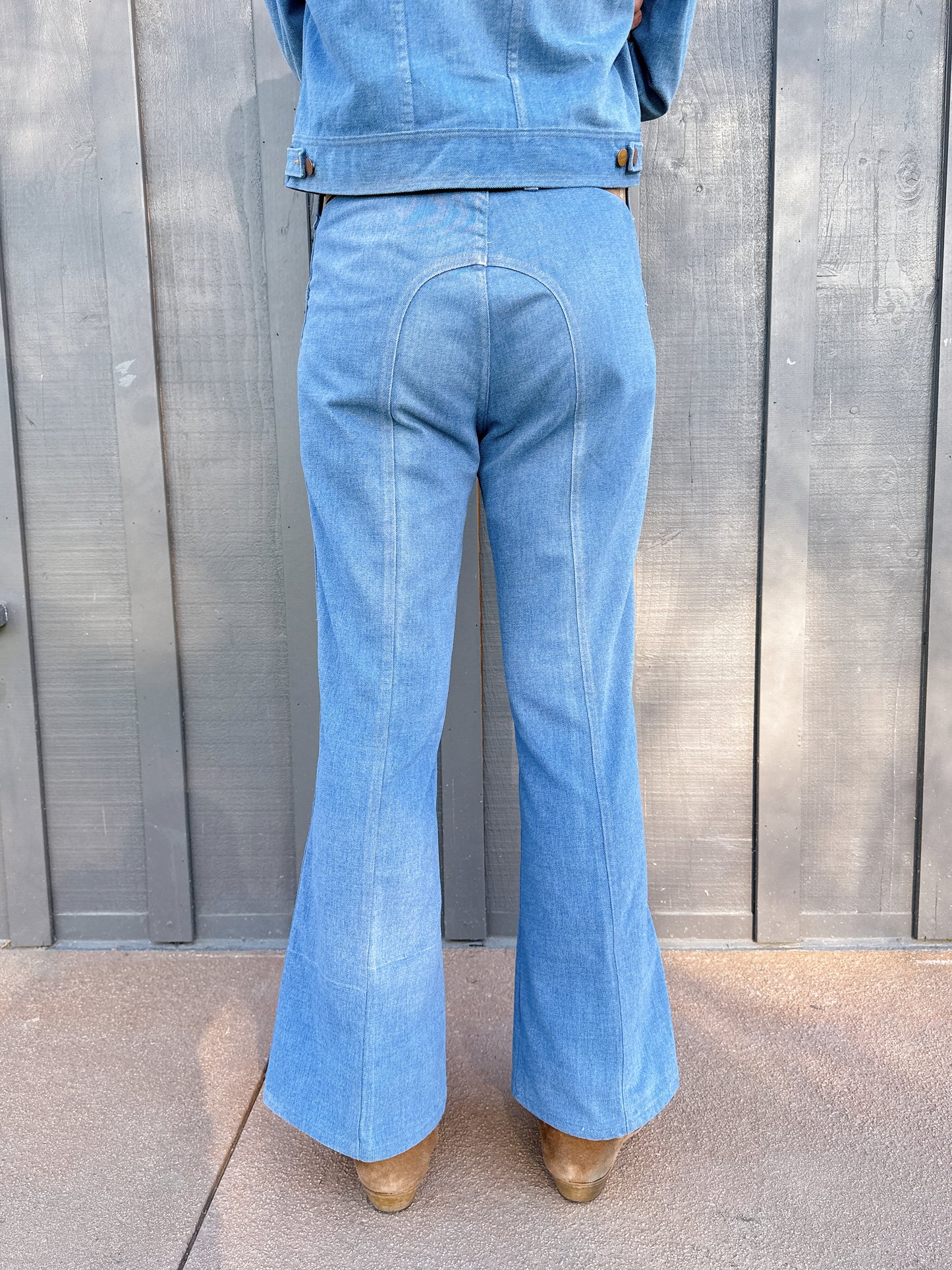 1970s Wrangler Denim Jacket + Flared Jeans Two-Piece Set