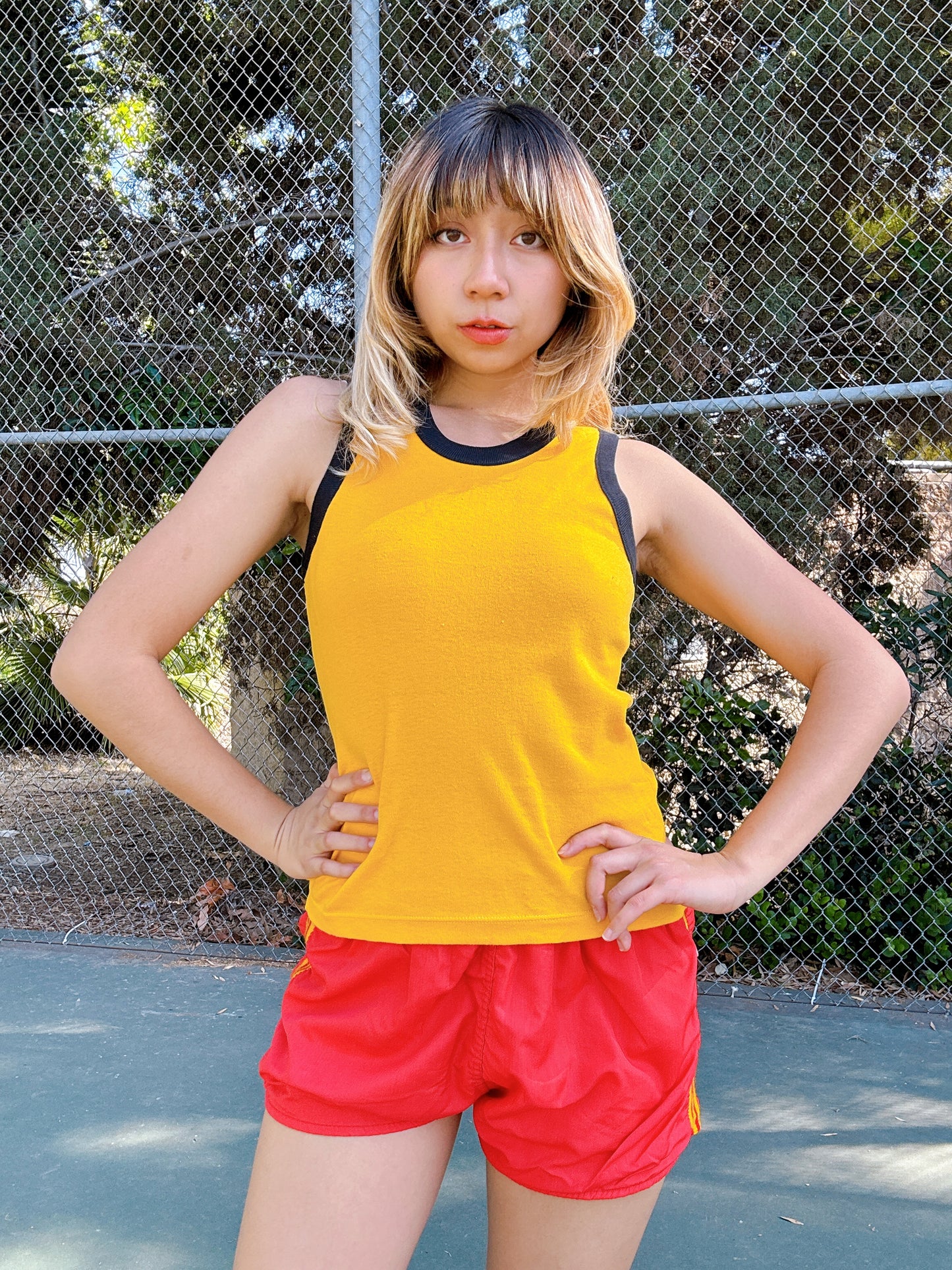 The Ringer Tank - Sunshine Yellow & Midnight