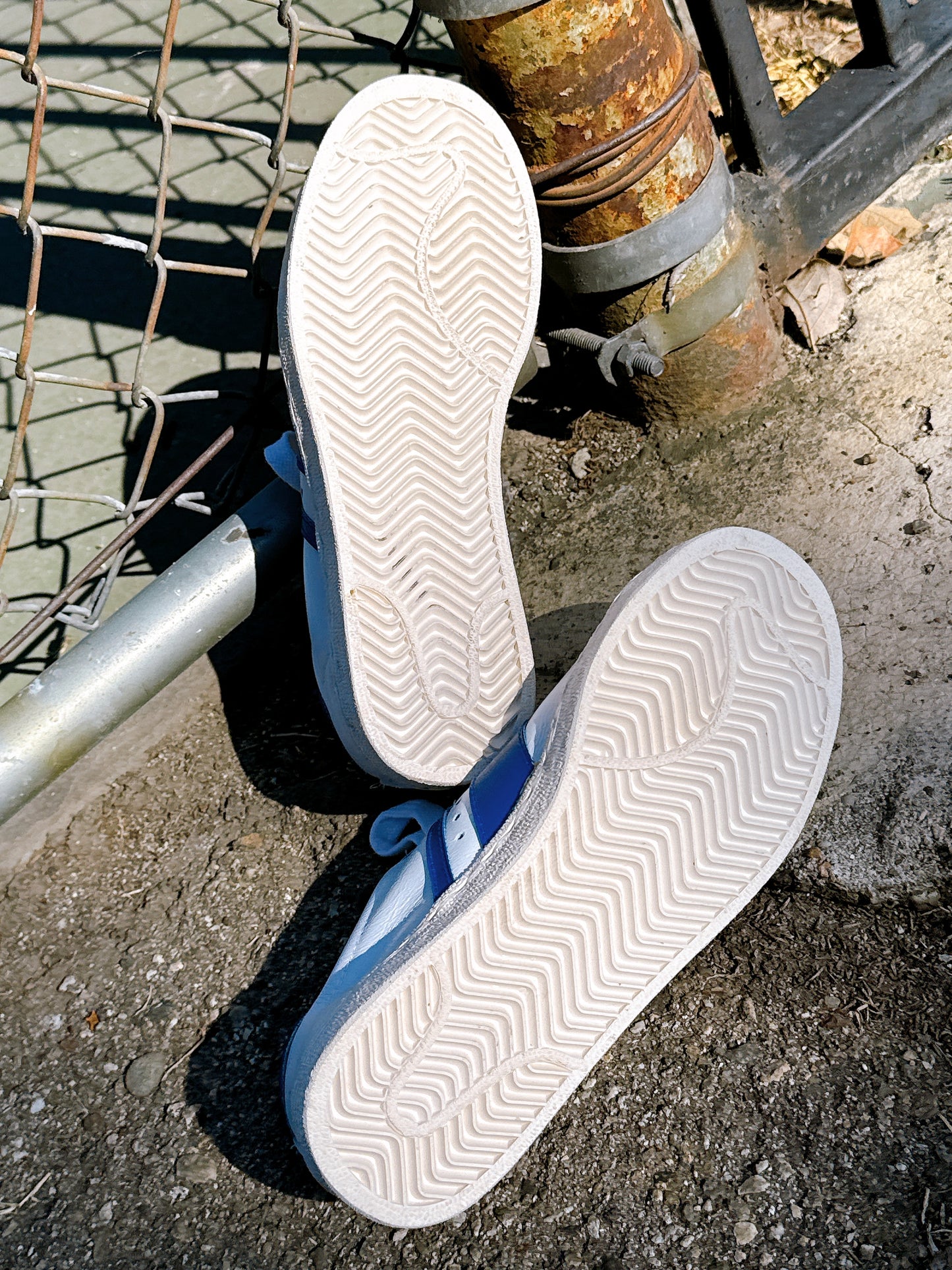 1970s Blue & White Leather Sneakers by Pro-Keds Size 5
