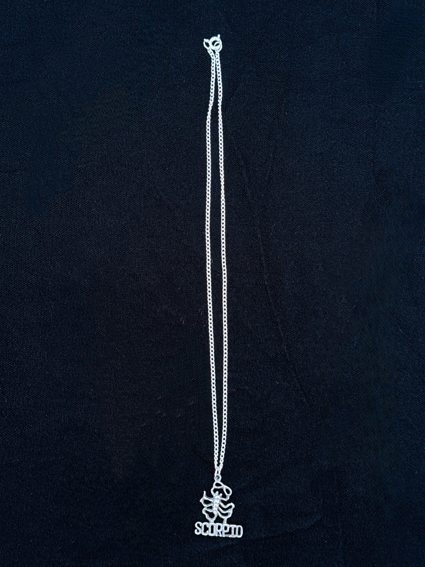 1970s Deadstock Scorpio Astrology Zodiac Necklace