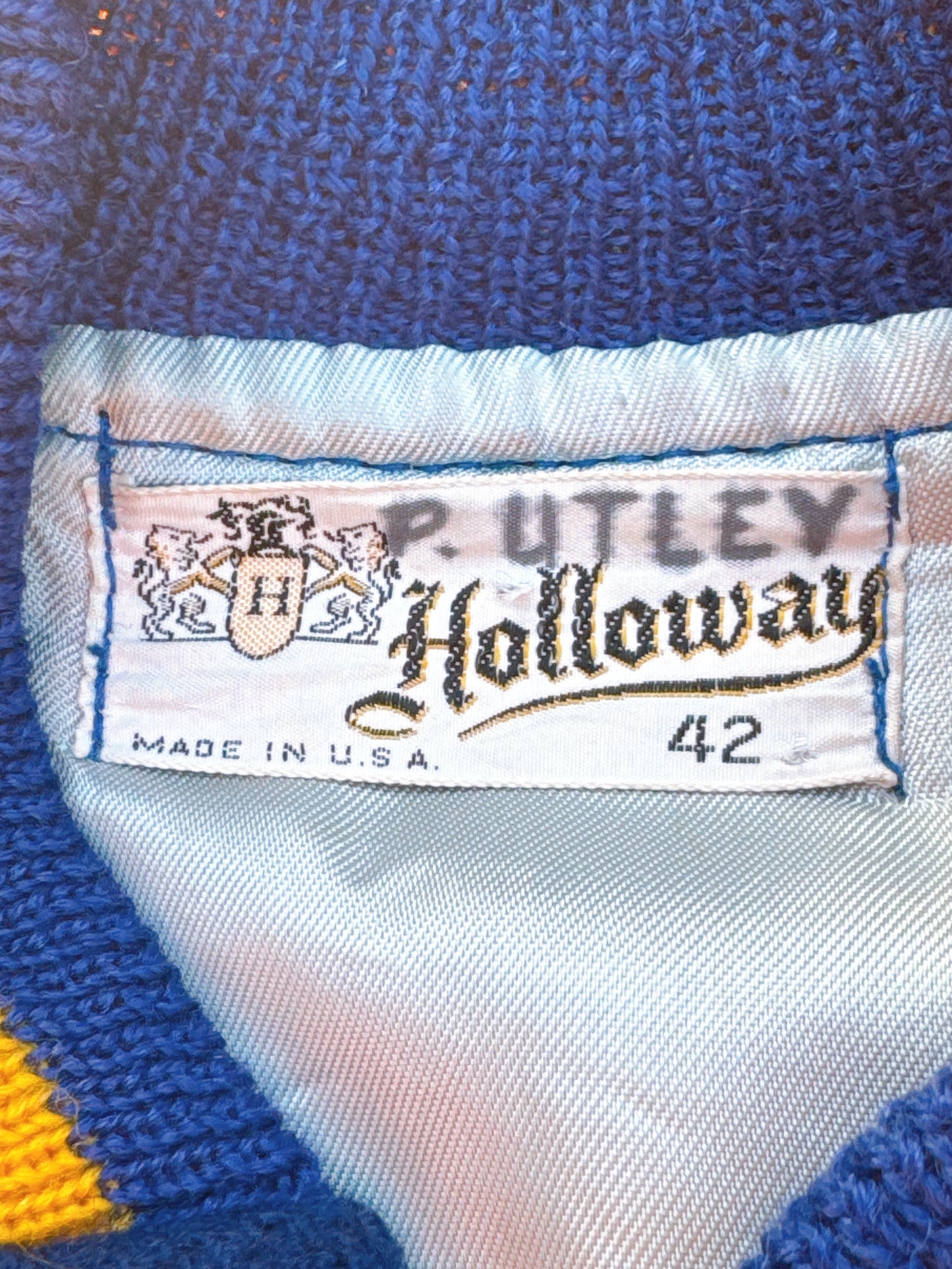 1950s Blue and Yellow Varsity Jacket by Holloway