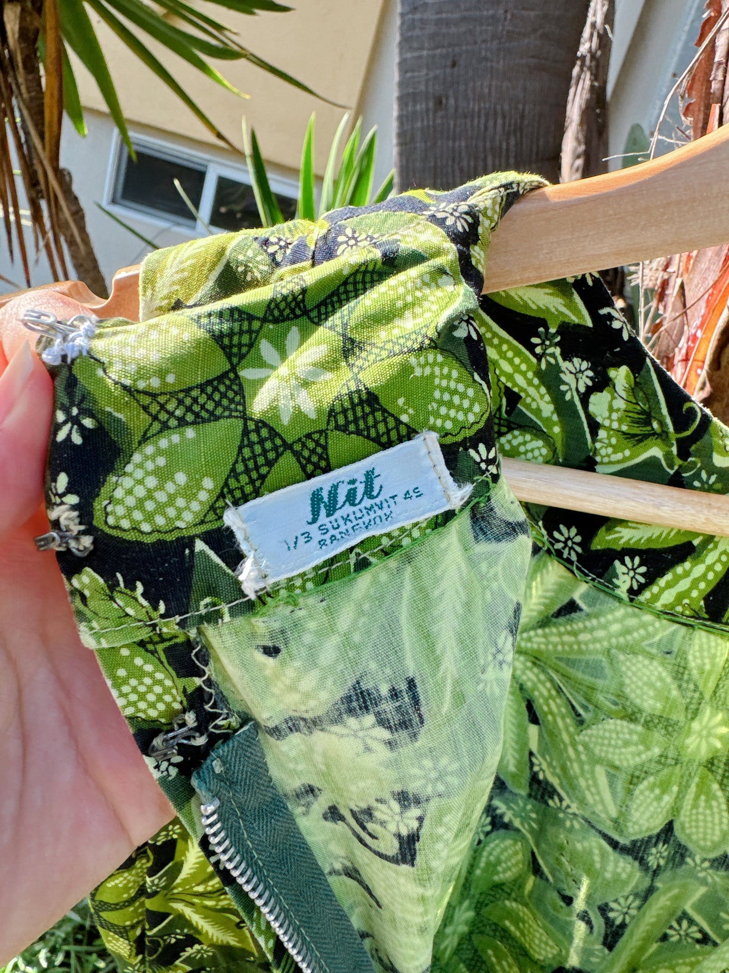 1960s Green Tiki Jumpsuit