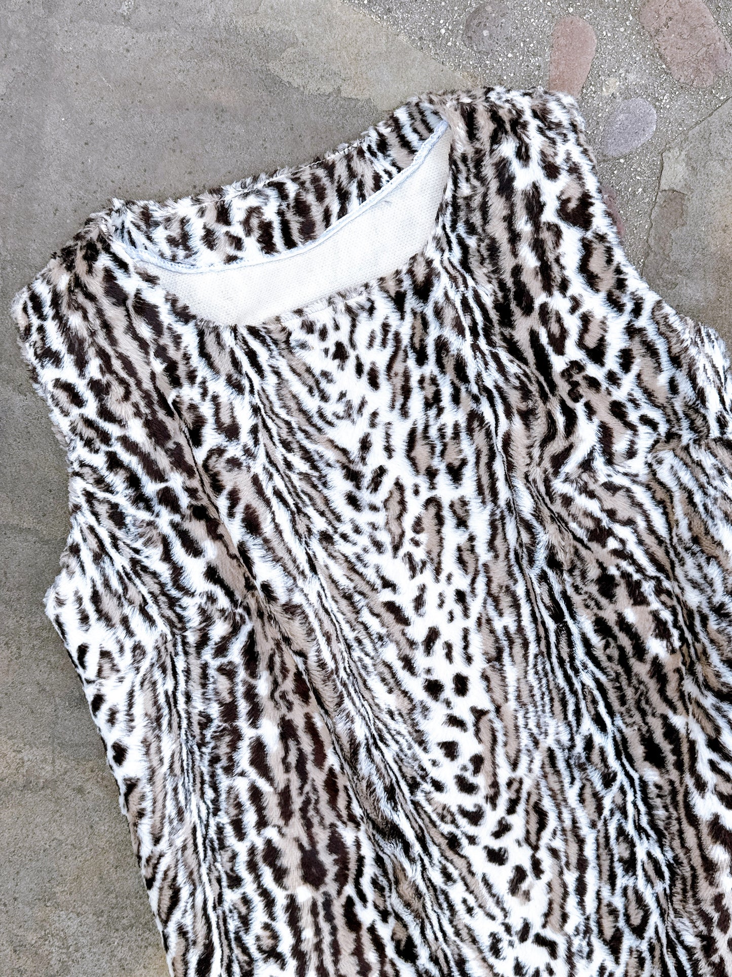 1960s Faux Fur Leopard Top