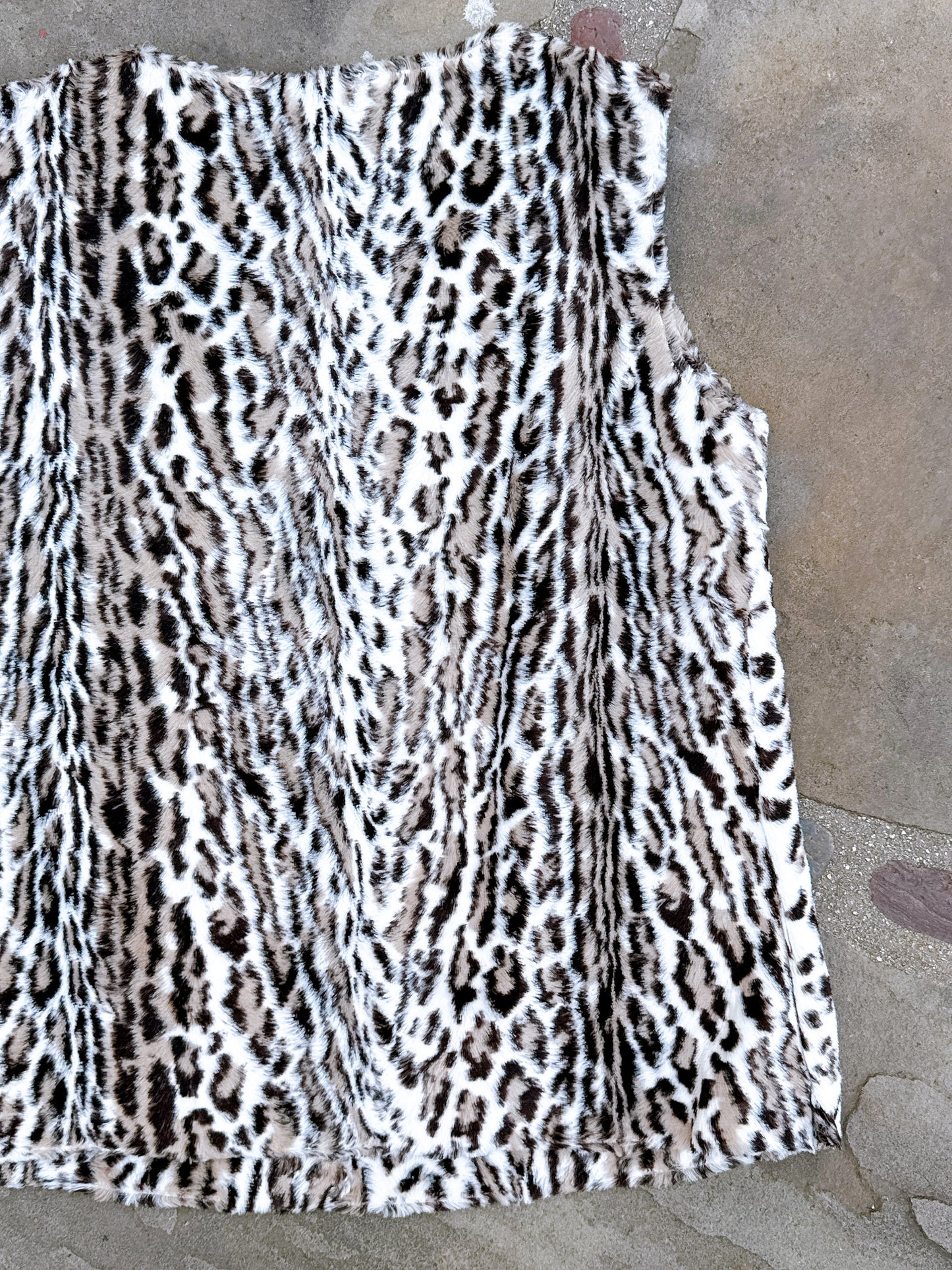 1960s Faux Fur Leopard Top