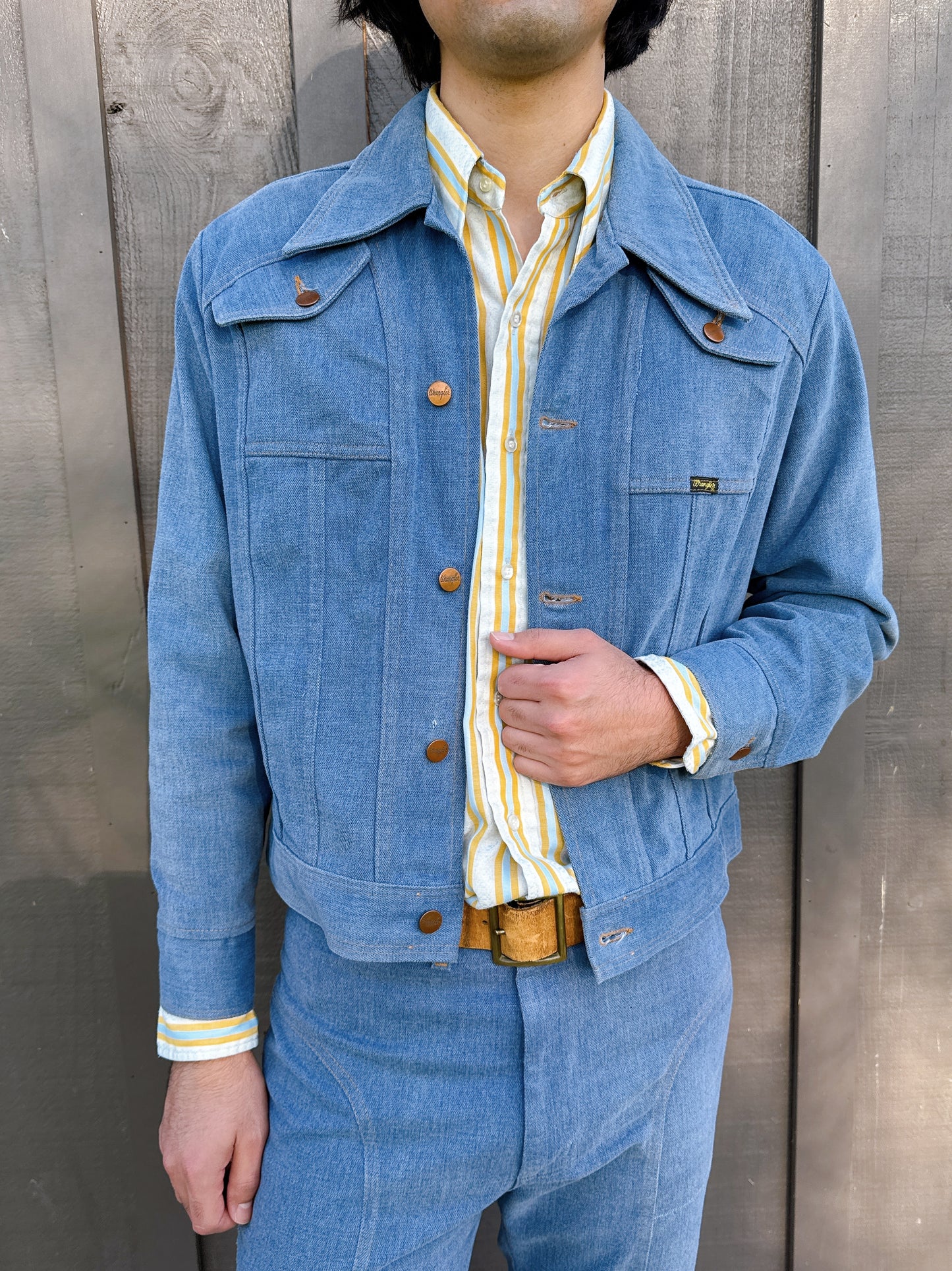 1970s Wrangler Denim Jacket + Flared Jeans Two-Piece Set
