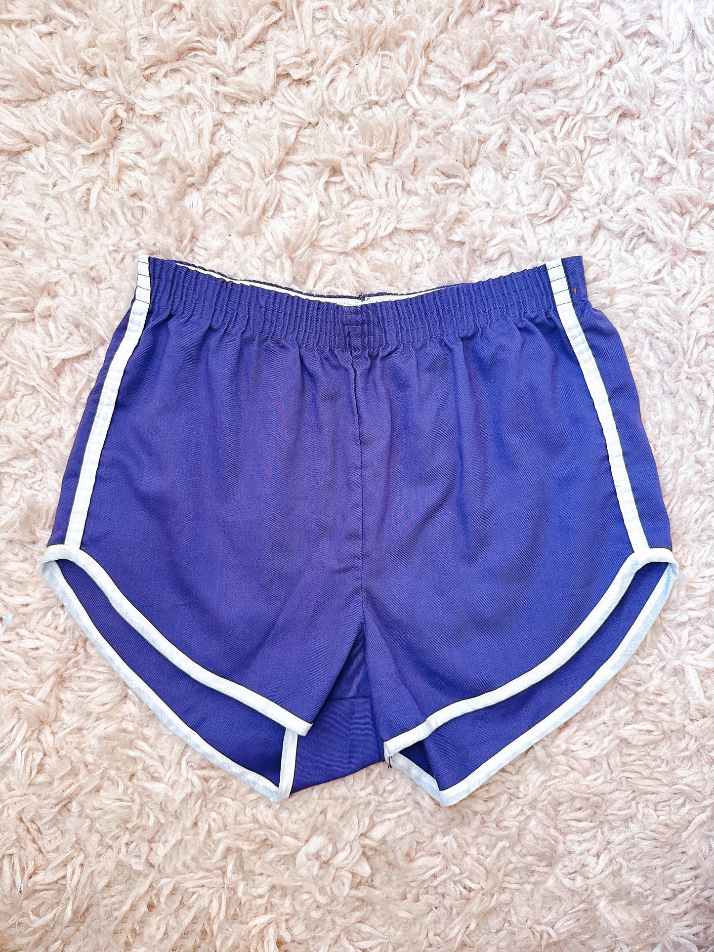 1980s Purple & White Gym Shorts