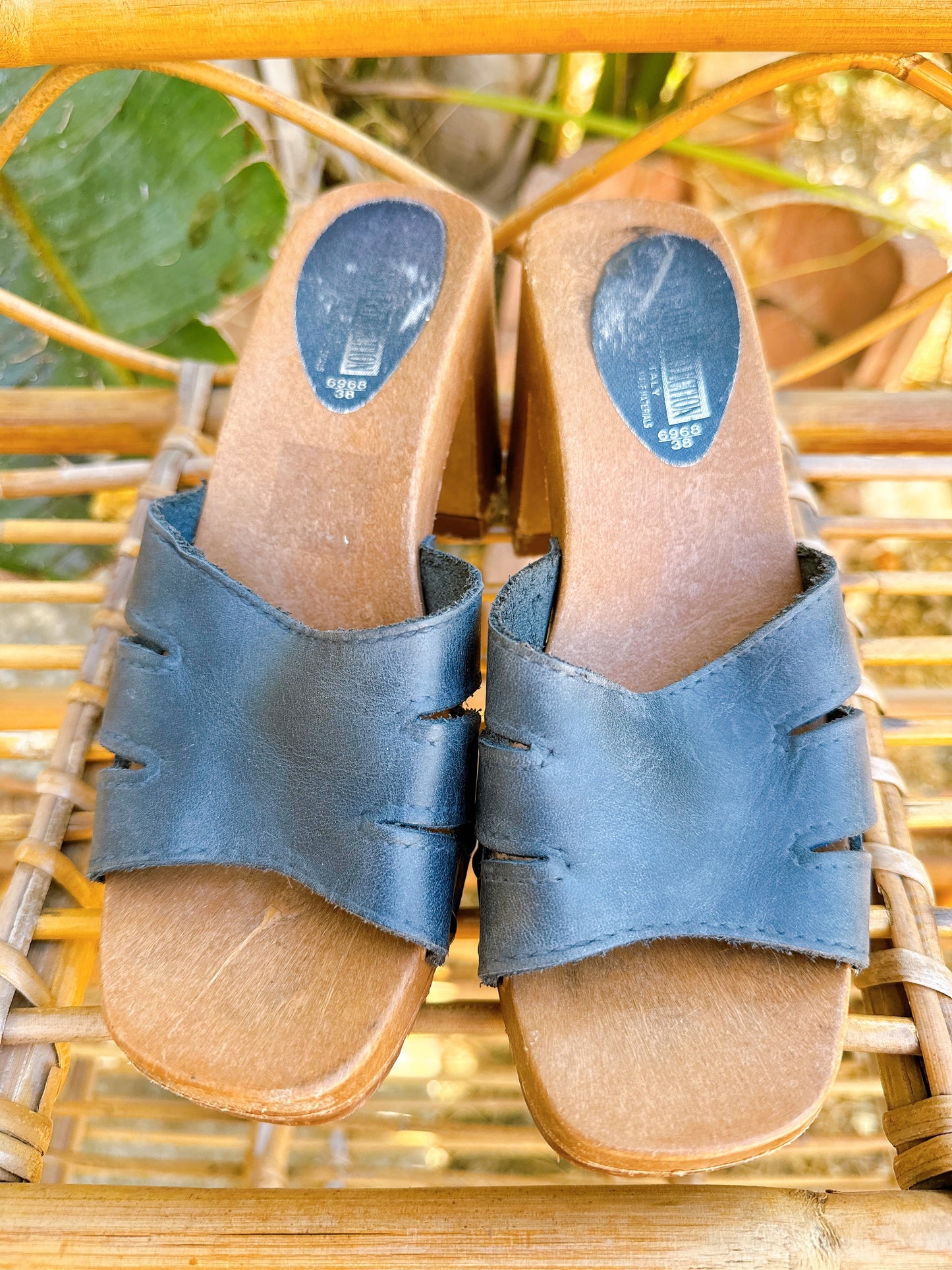 1990s does 1970s Wooden Platform Heels