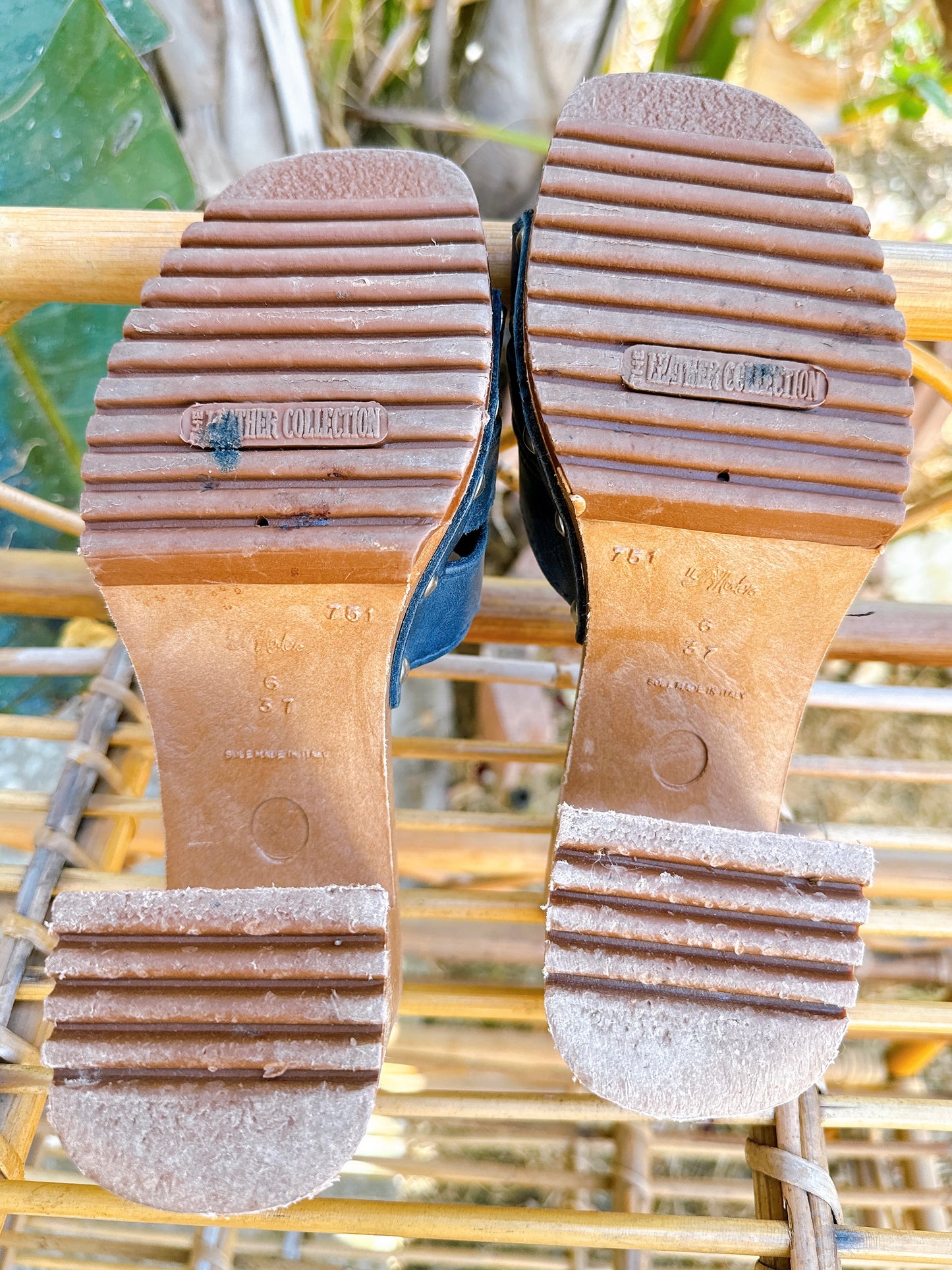 1990s does 1970s Wooden Platform Heels