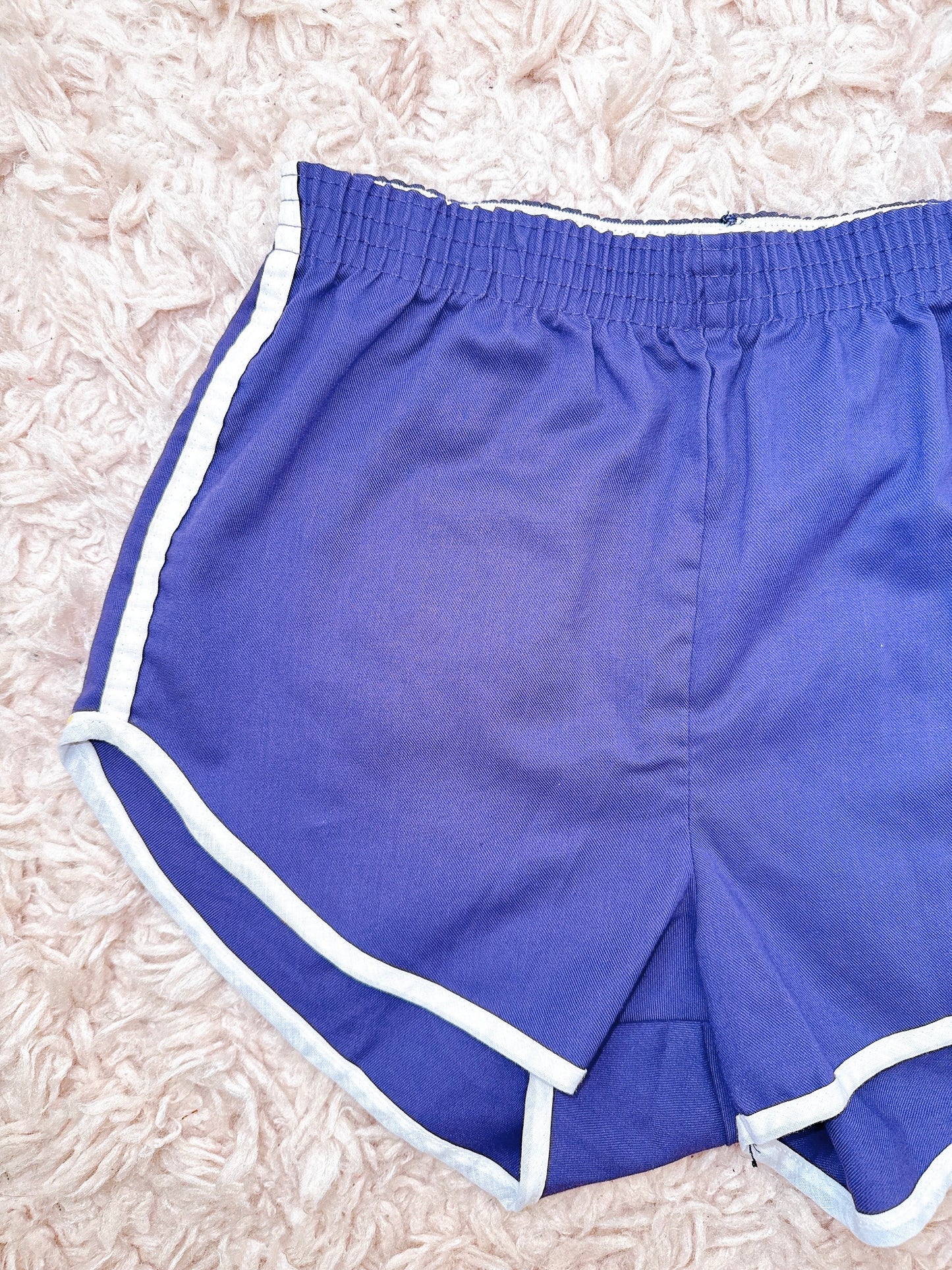 1980s Purple & White Gym Shorts