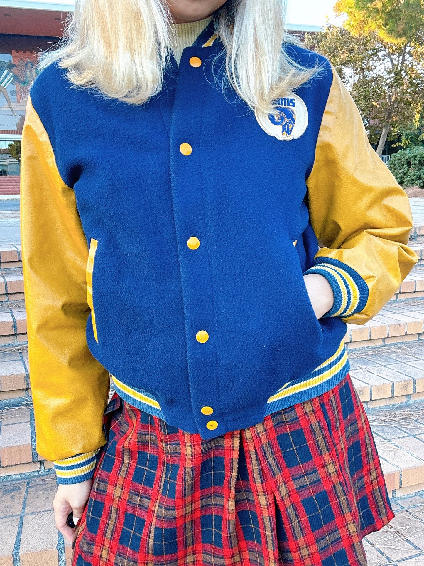 1970s Rams NFL Sears Navy & Yellow Varsity Jacket