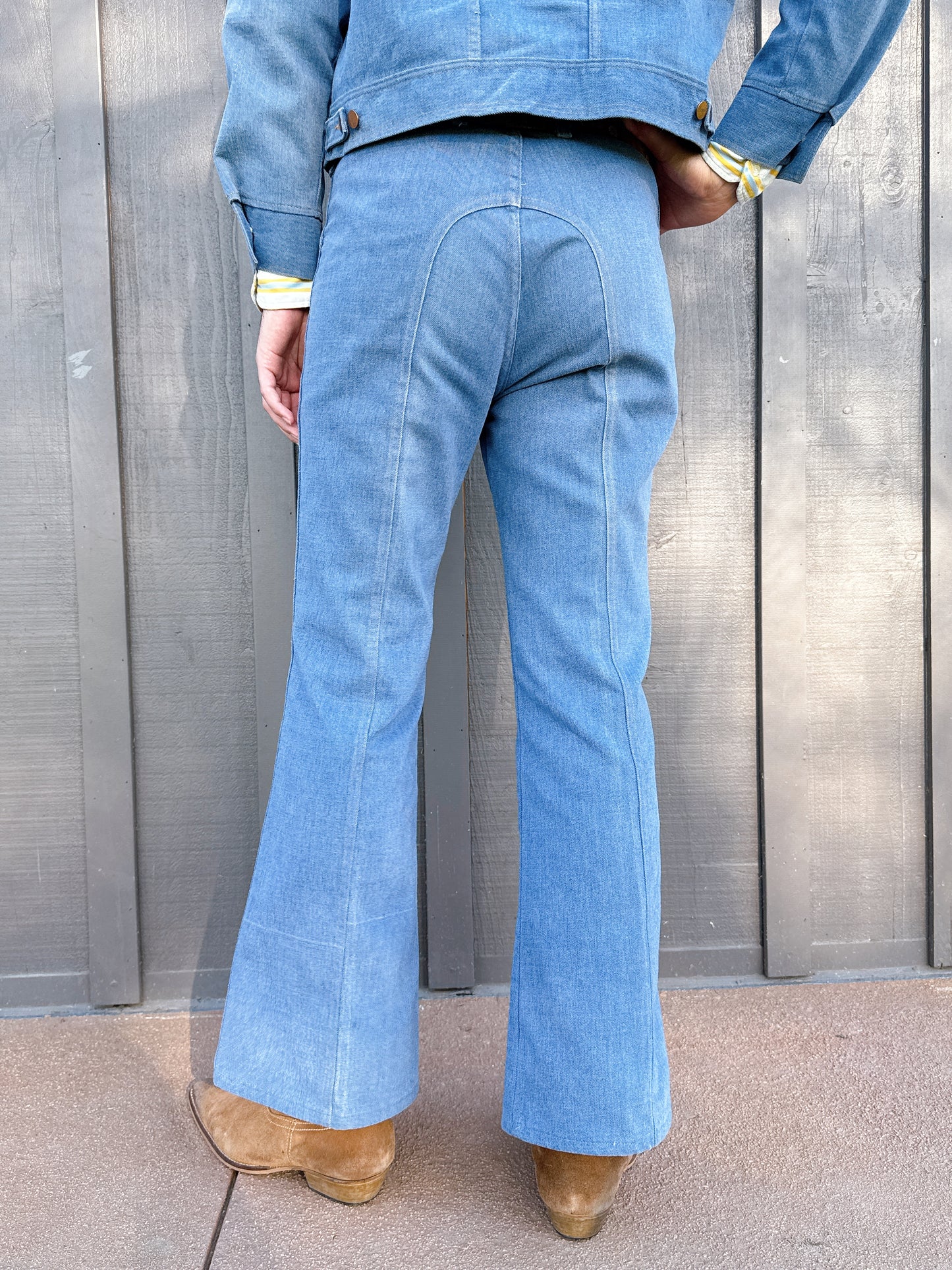 1970s Wrangler Denim Jacket + Flared Jeans Two-Piece Set