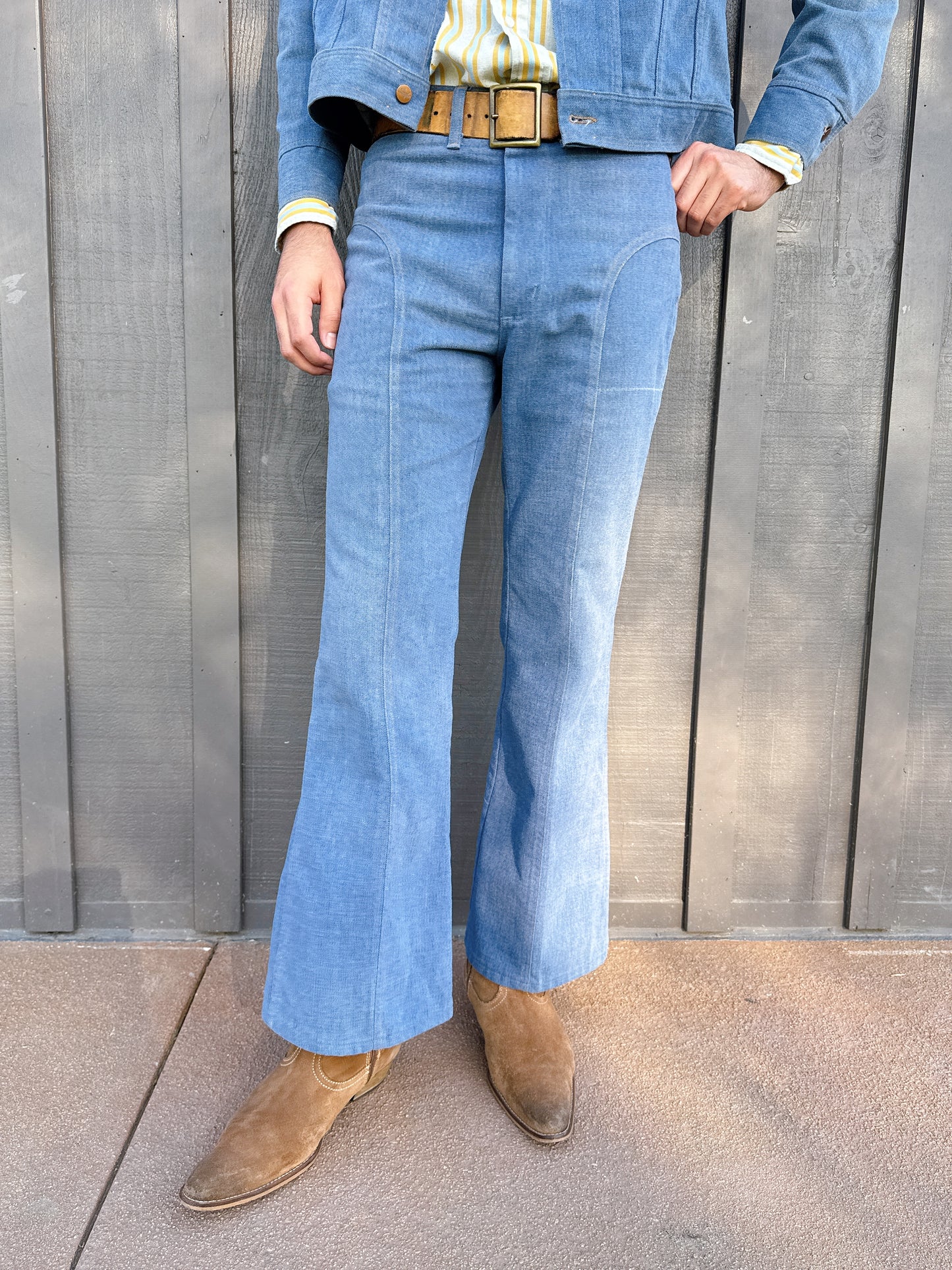 1970s Wrangler Denim Jacket + Flared Jeans Two-Piece Set