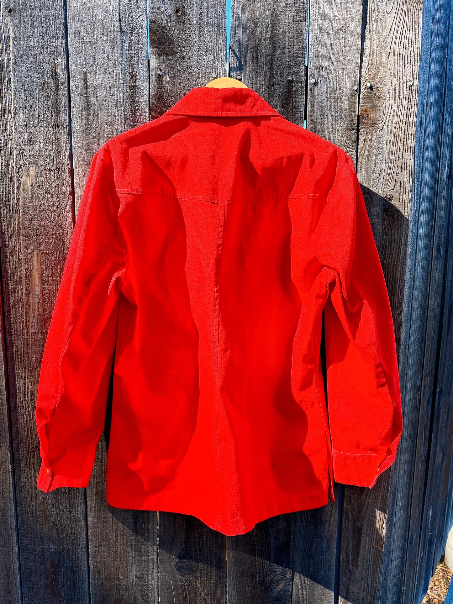 1970s Red Dagger Collar Canvas Jacket