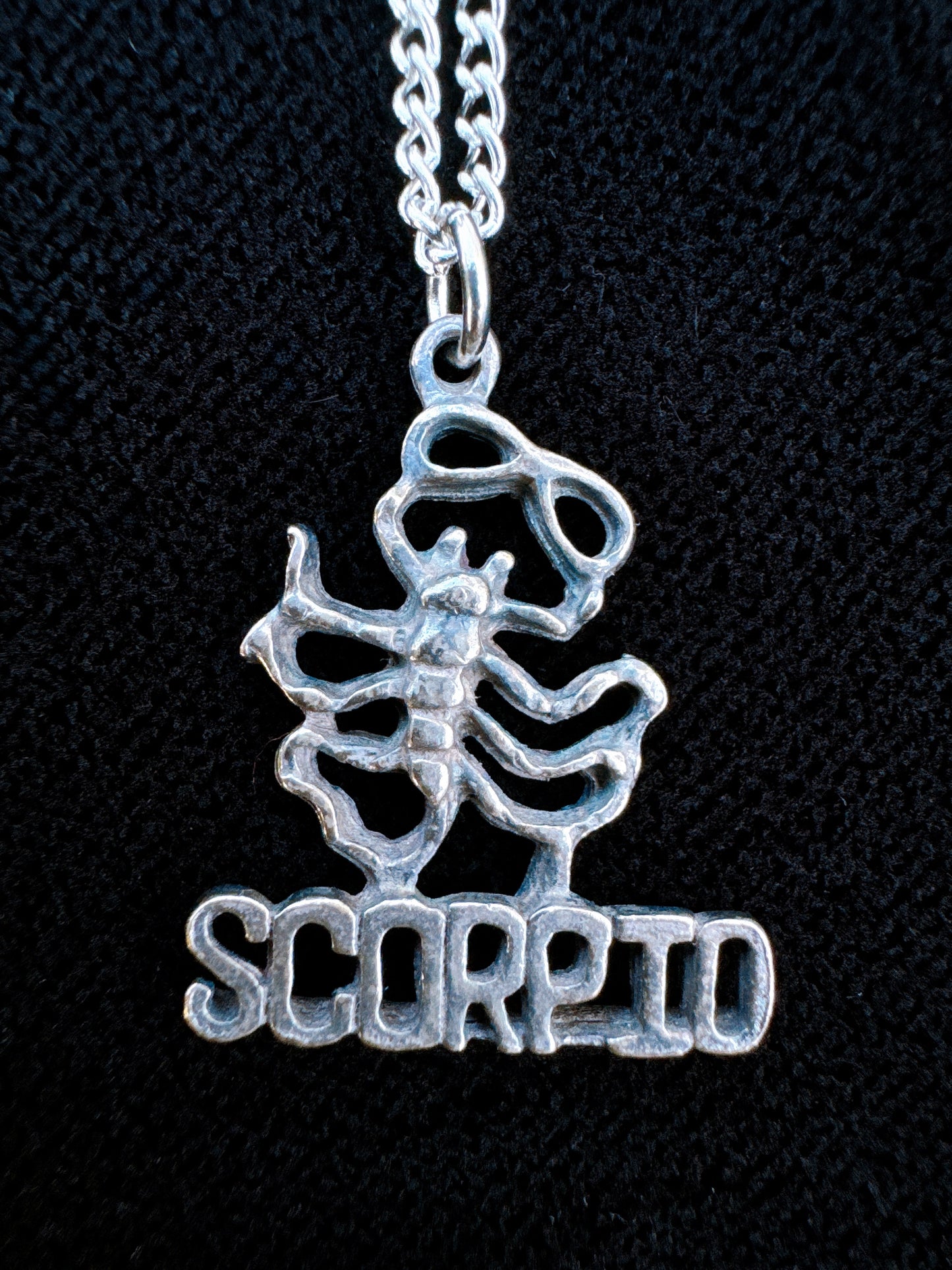 1970s Deadstock Scorpio Astrology Zodiac Necklace