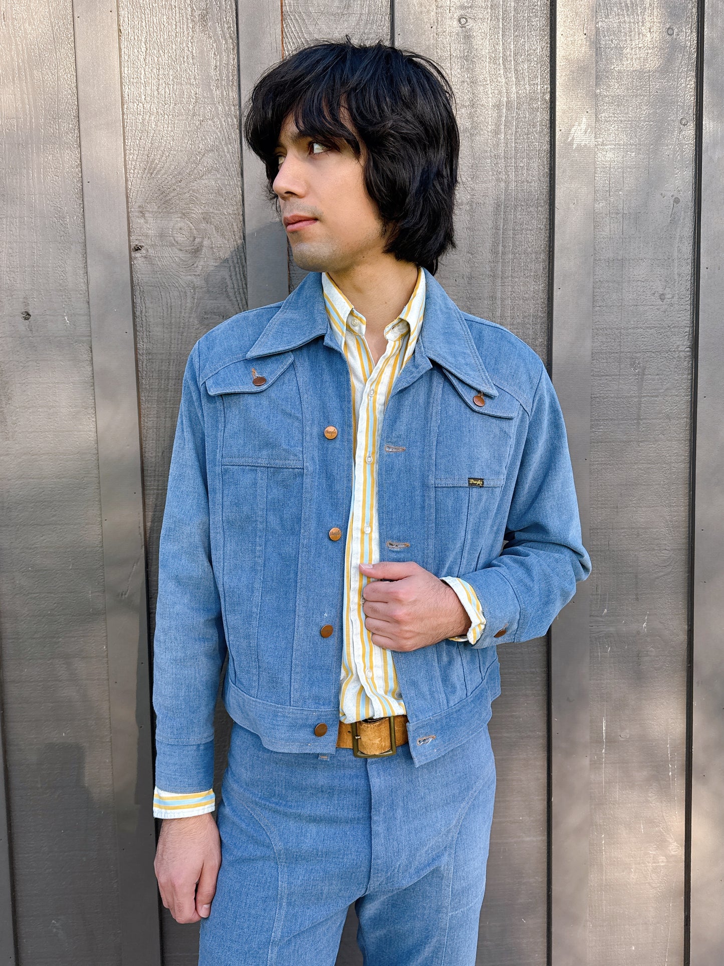1970s Wrangler Denim Jacket + Flared Jeans Two-Piece Set