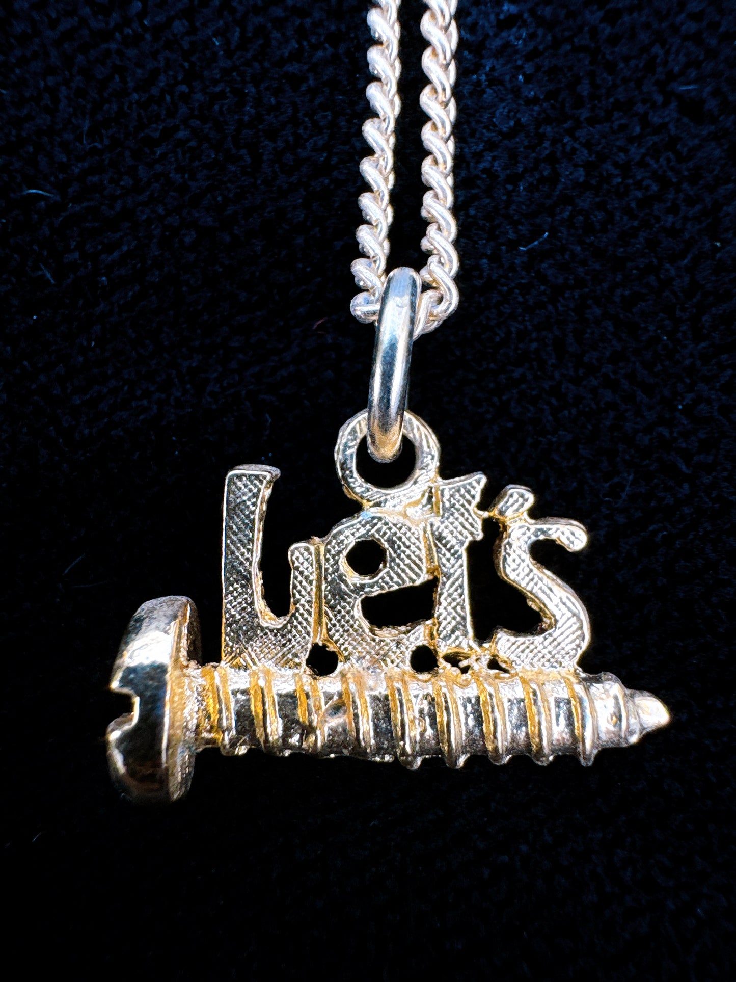 1970s Deadstock “Let’s Screw” Raunchy Novelty Necklace