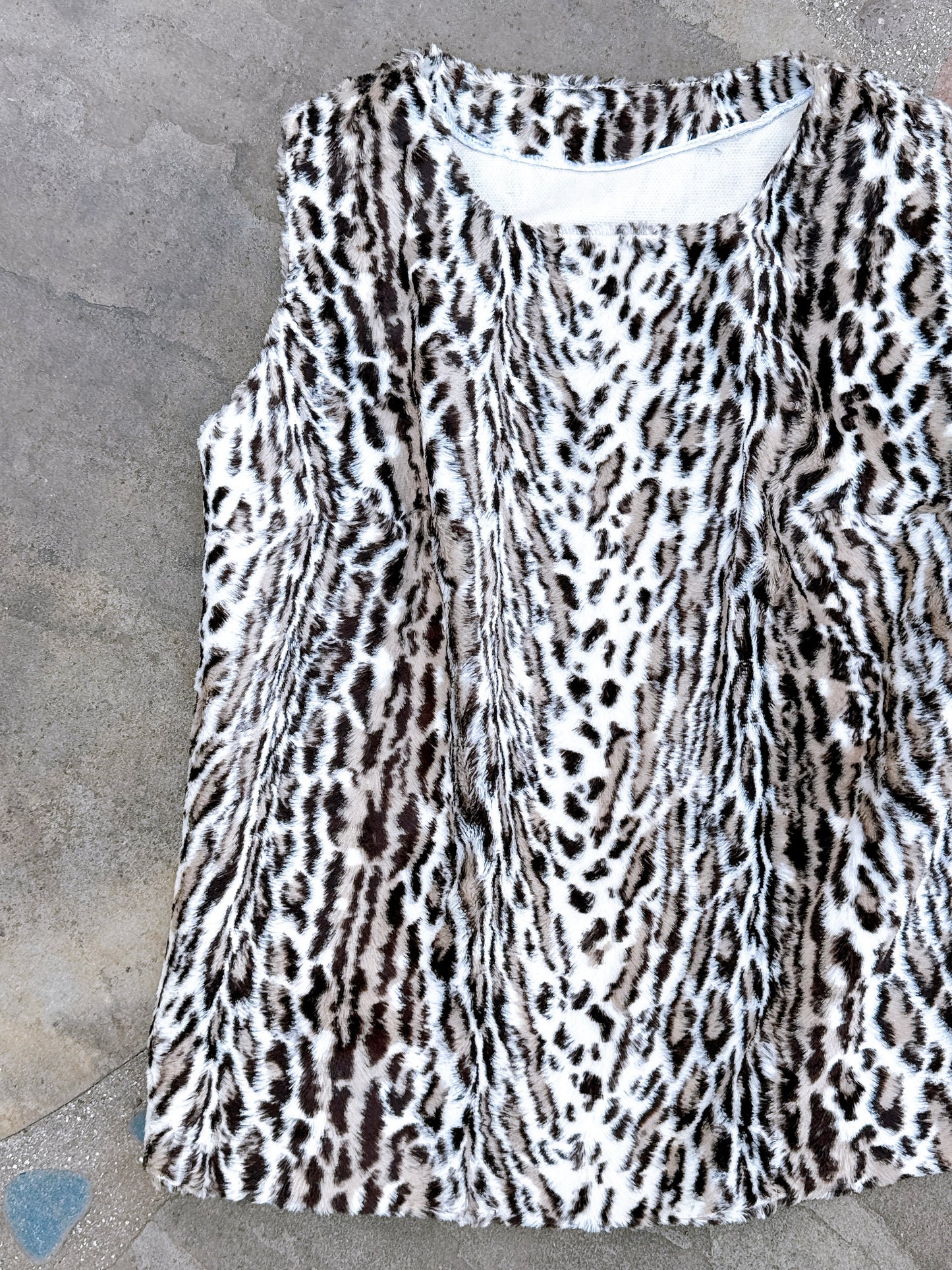 1960s Faux Fur Leopard Top