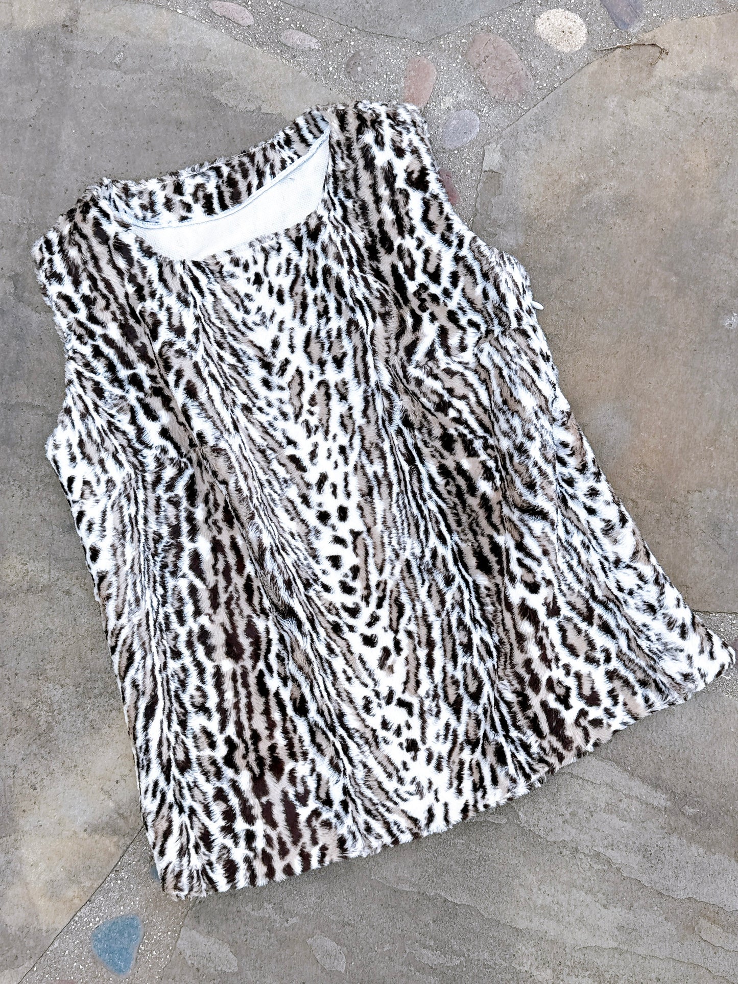 1960s Faux Fur Leopard Top