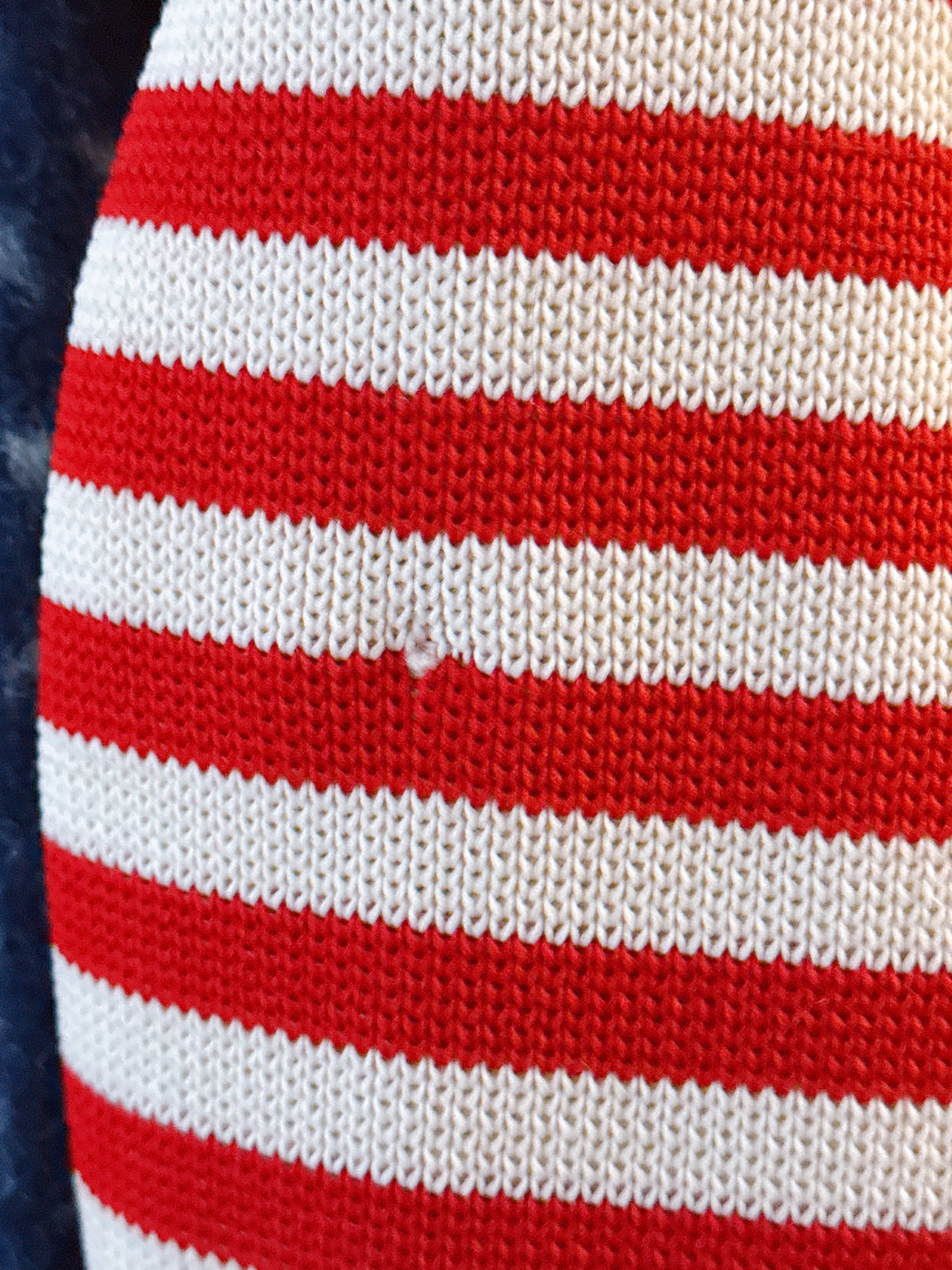 1970s Red & White Striped Cardigan