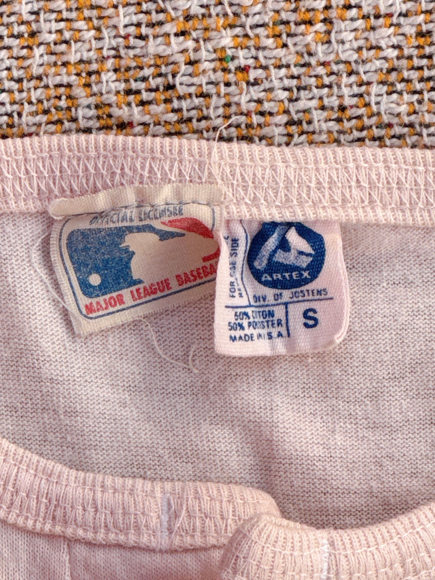 1970s 1980s Dodgers Blue & White Baseball Tee