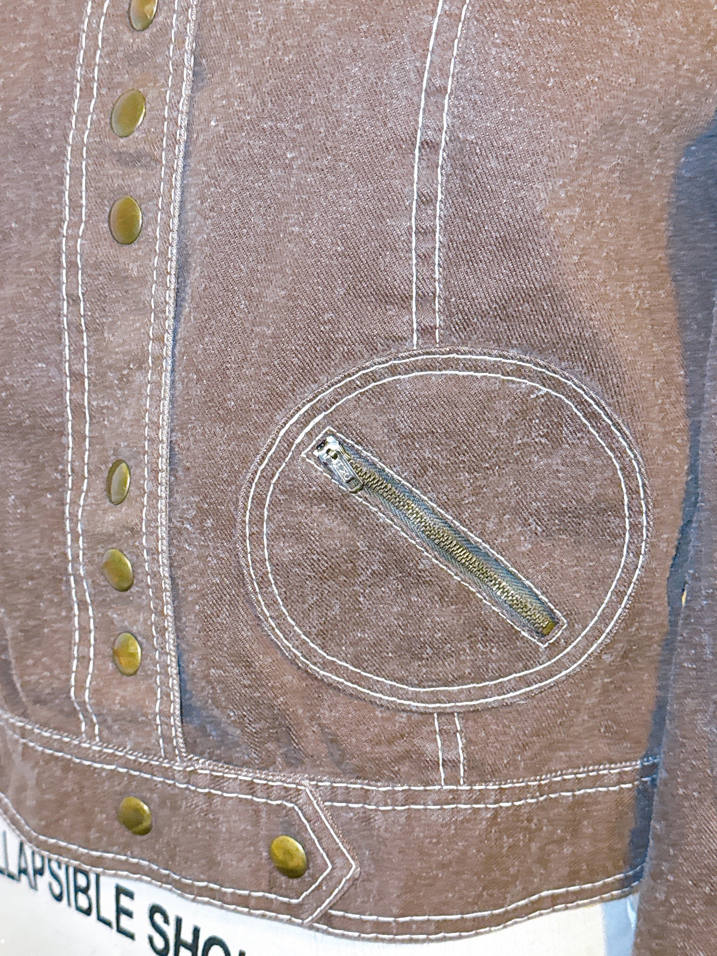 1970s Brown Brushed Denim Jacket