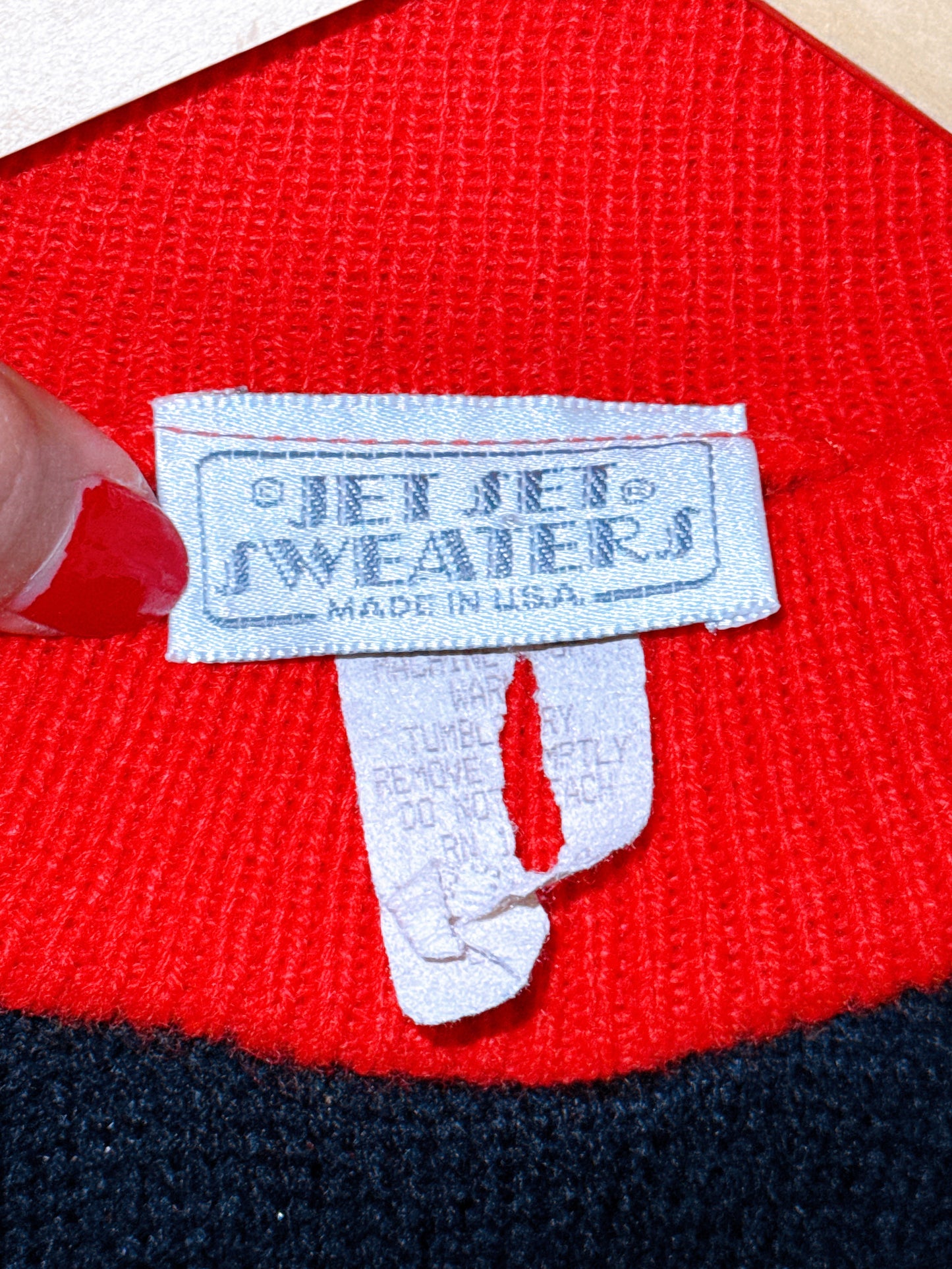 1980s “Diamonds Are a Girl’s Best Friend” Novelty Red Sweater
