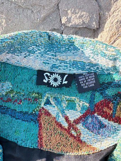 1990s Sea Side City Novelty Tapestry Jacket