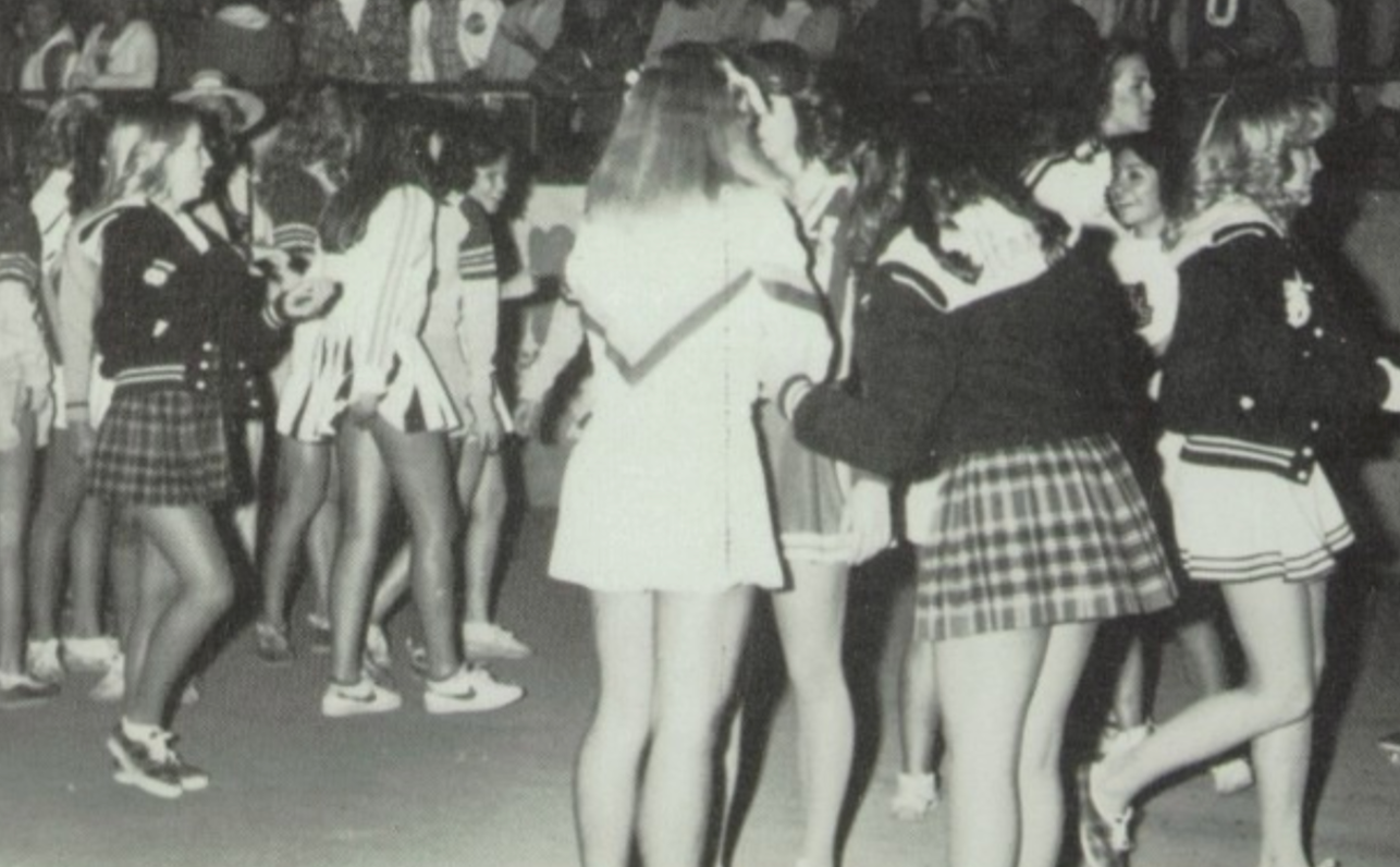 1980s Cheerleader Upland High School Green and White Varsity Jacket