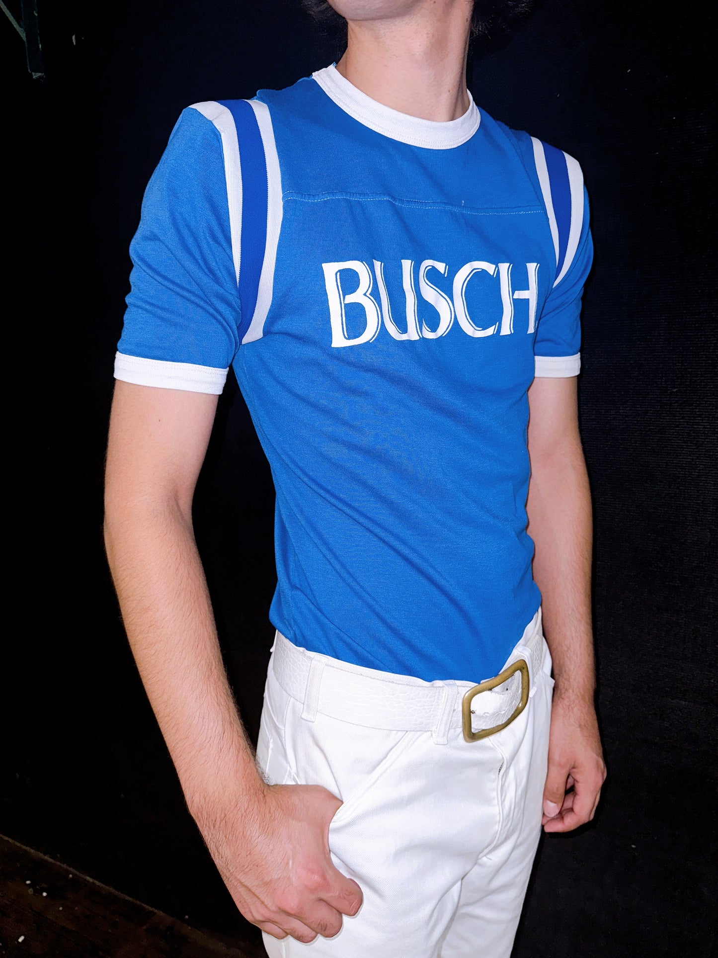 1970s “Busch” Blue & White T-Shirt