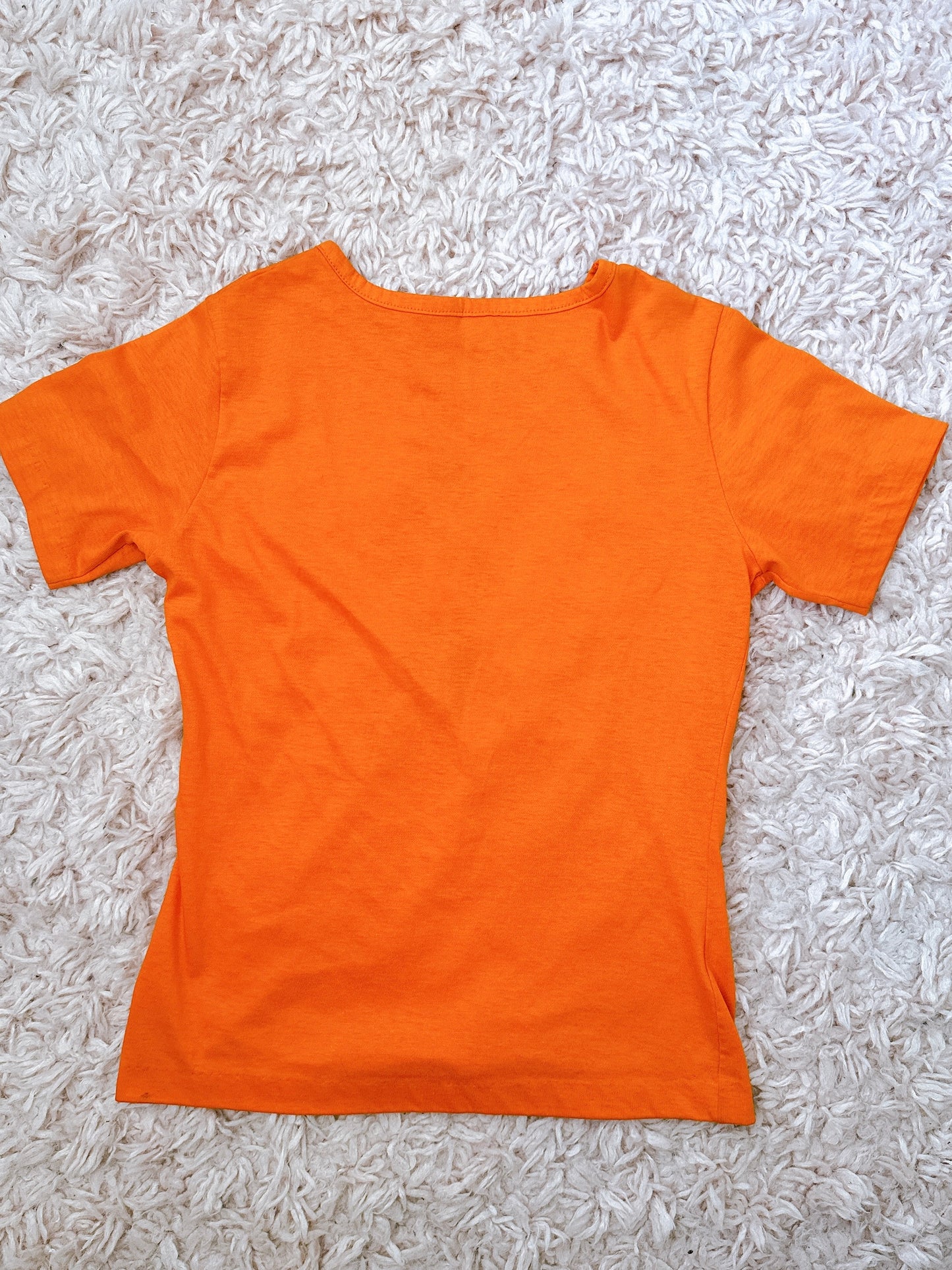 1970s Novelty Golf Lady Orange Graphic T-Shirt