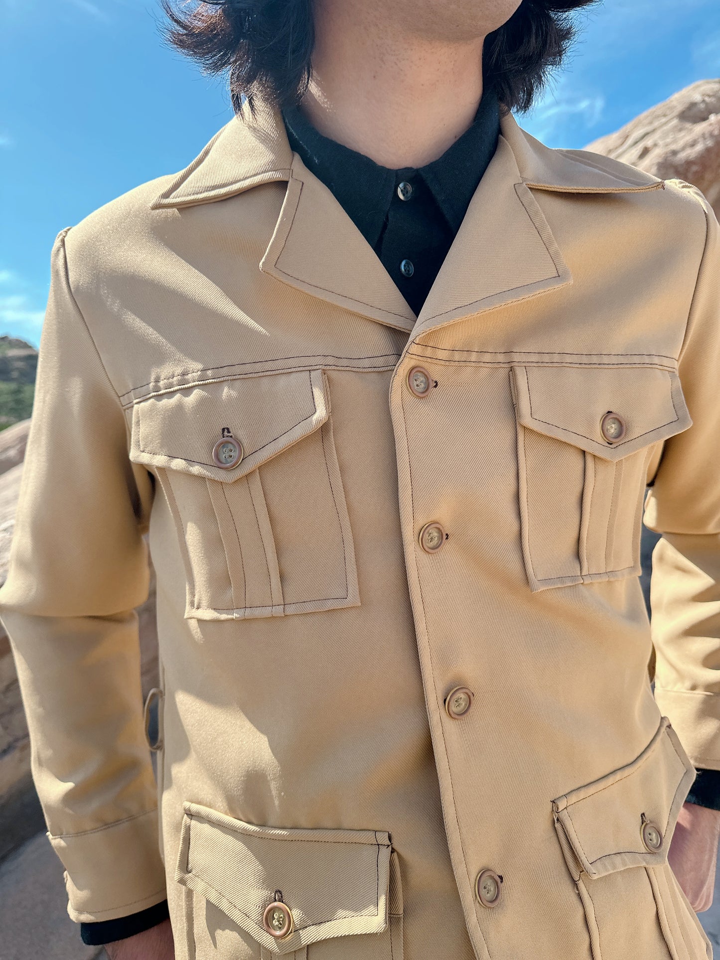 1970s Beige Lennon Shea Stadium Jacket