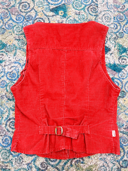 1970s Brick Red Corduroy Vest by Levi’s