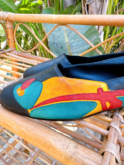 1980s Parrot Bird Novelty Flats