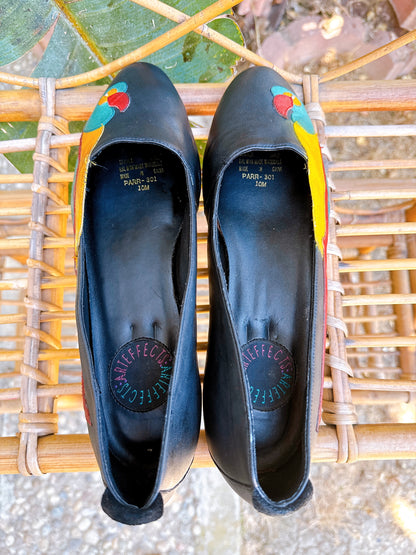 1980s Parrot Bird Novelty Flats