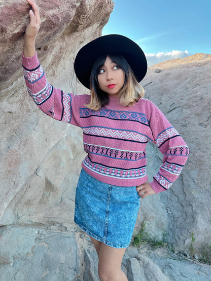 1980s Pastel Pink Sweater