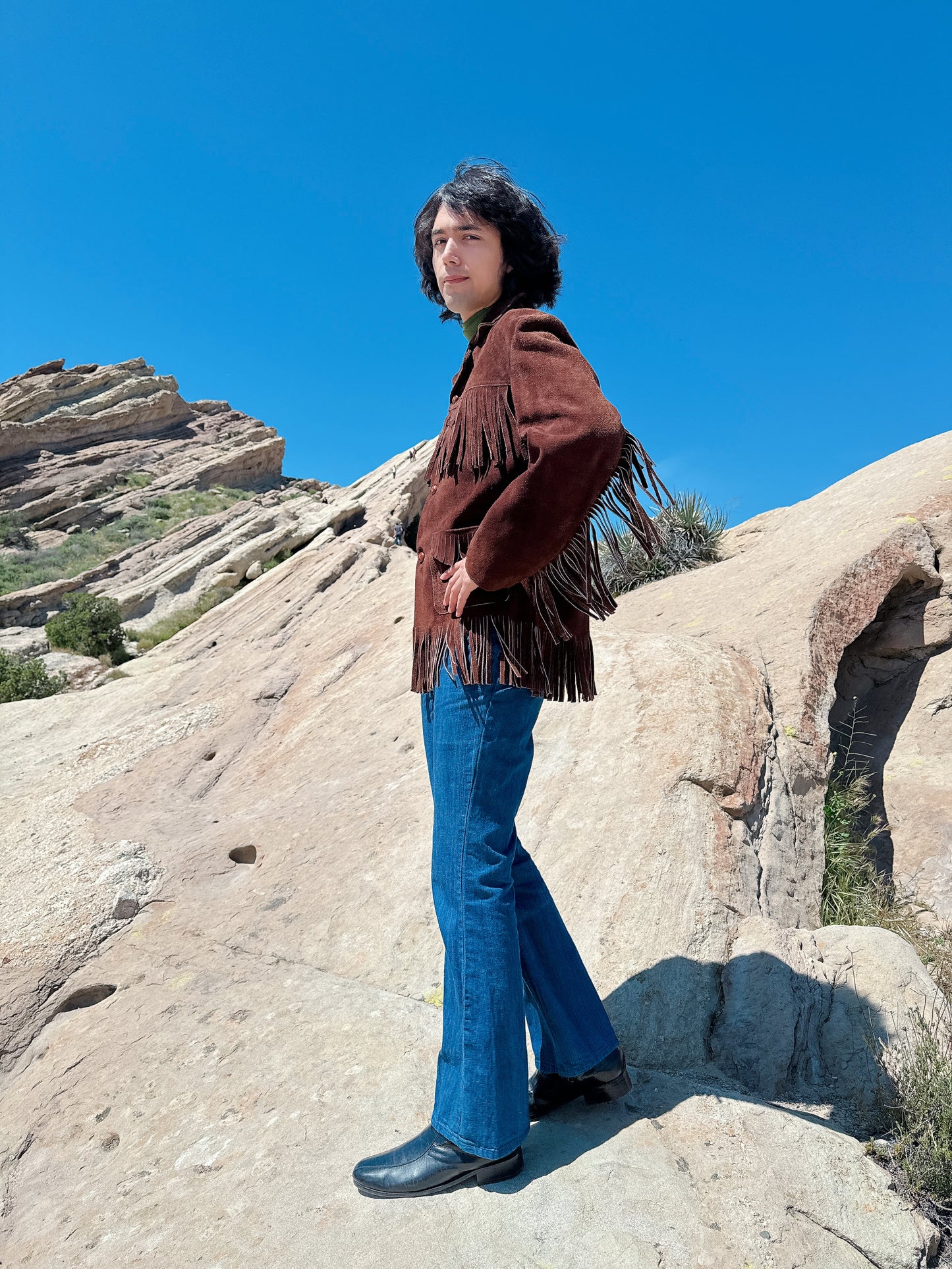 1970s Brown Fringe Suede Jacket