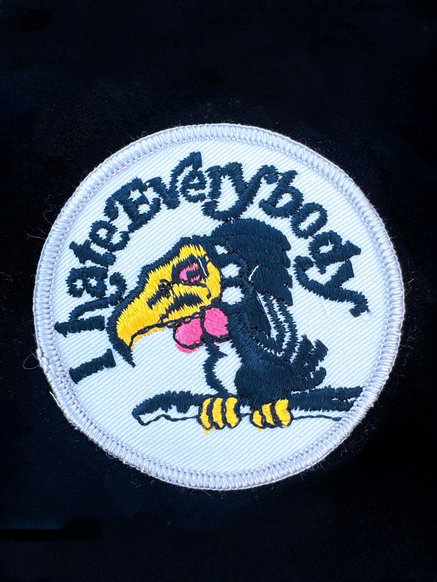 “I Hate Everybody” Vulture Bird Embroidered Patch