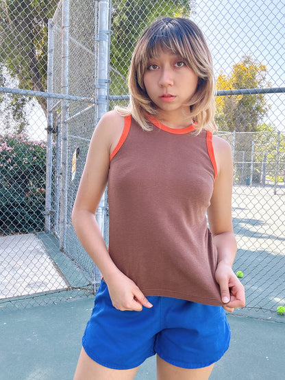 The Ringer Tank - Cocoa & Tangerine