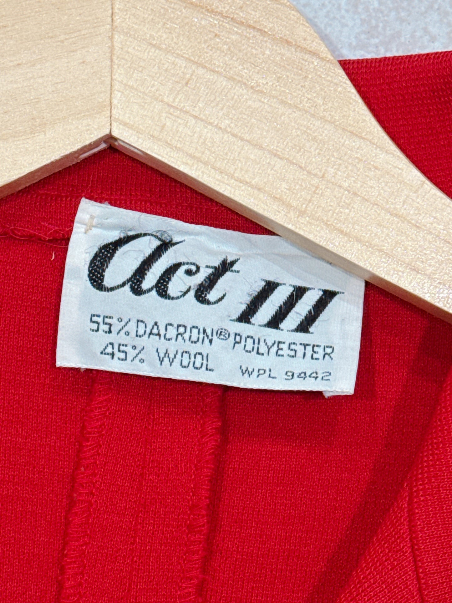 1970s Cherry Red Blazer Jacket by Act III