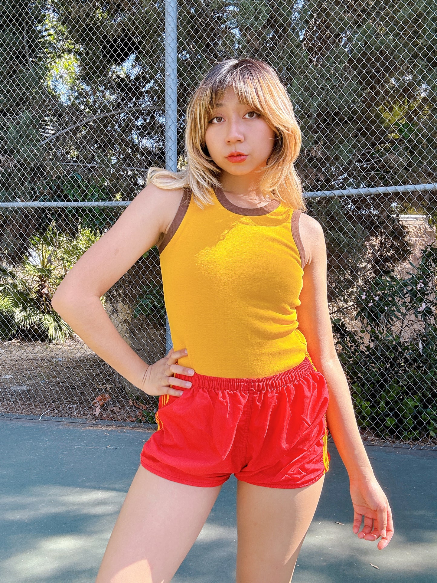 The Ringer Tank - Sunshine Yellow & Cocoa