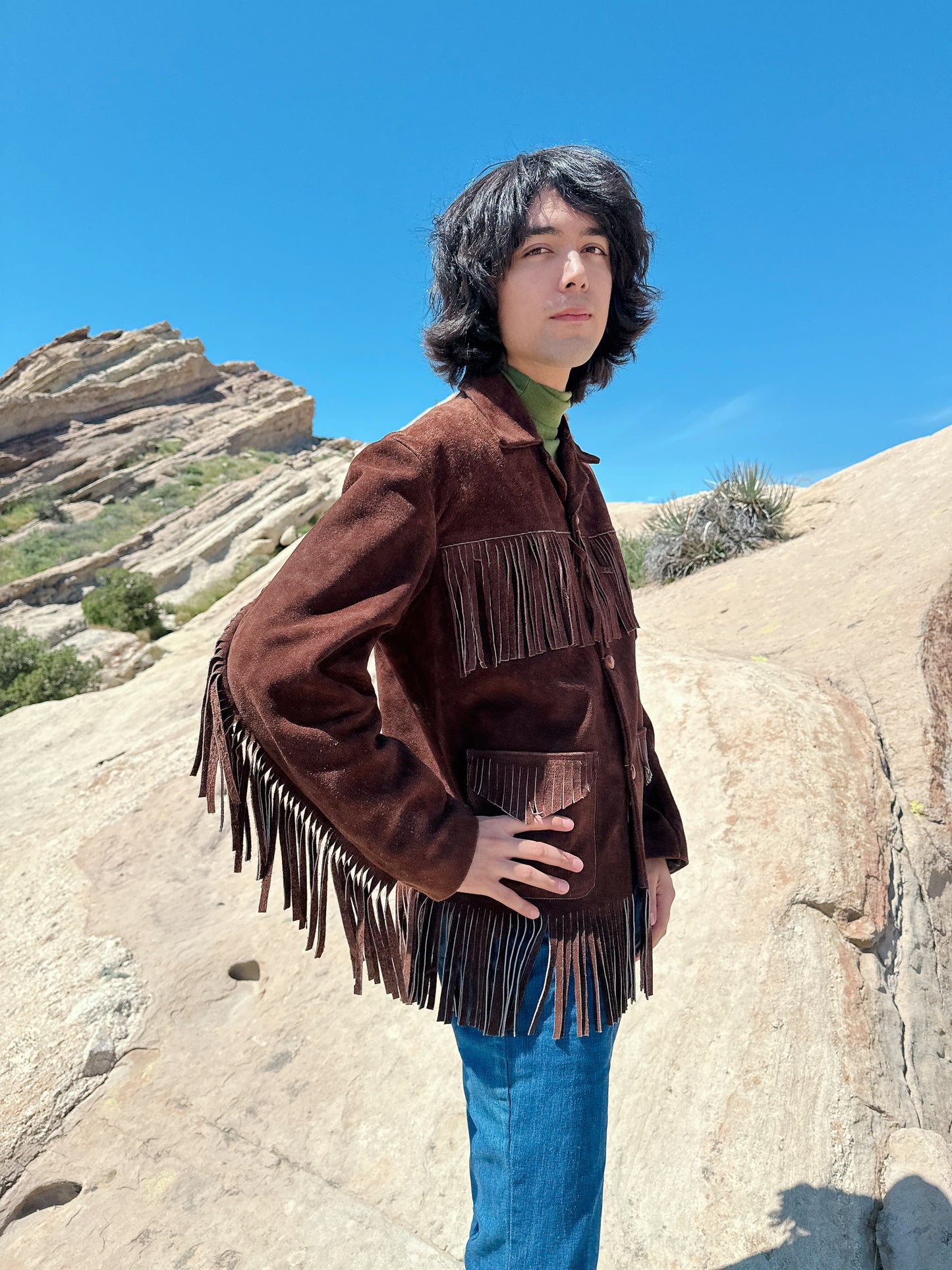 1970s Brown Fringe Suede Jacket