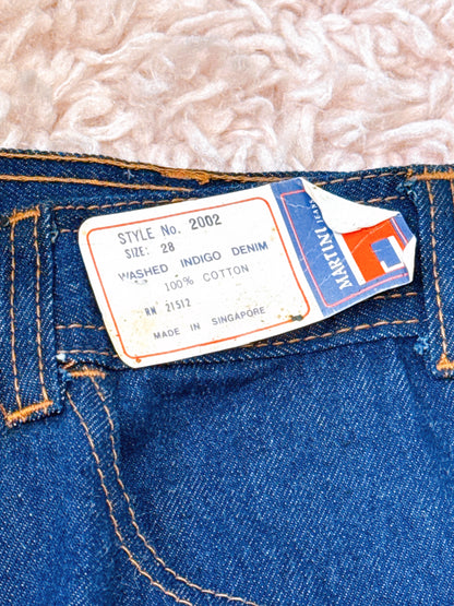 1970s / 1980s Red Piping Pocket Deadstock Denim Cotton Jeans